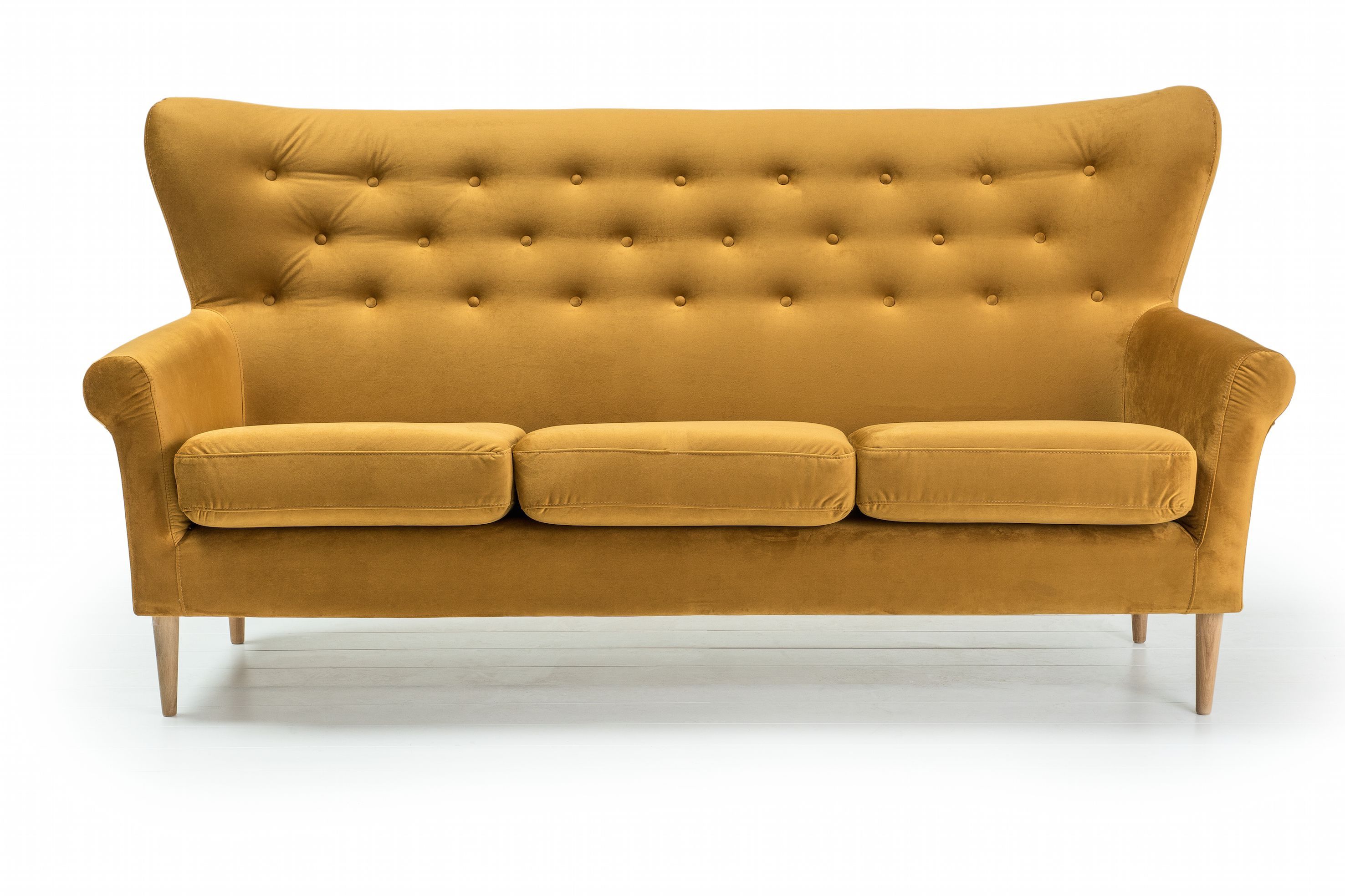 Stylish Modern Sofa With Buttons And The Wing Arms, Perfect For Loft Pertaining To Loft Arm Sofa Chairs (Photo 9 of 20)