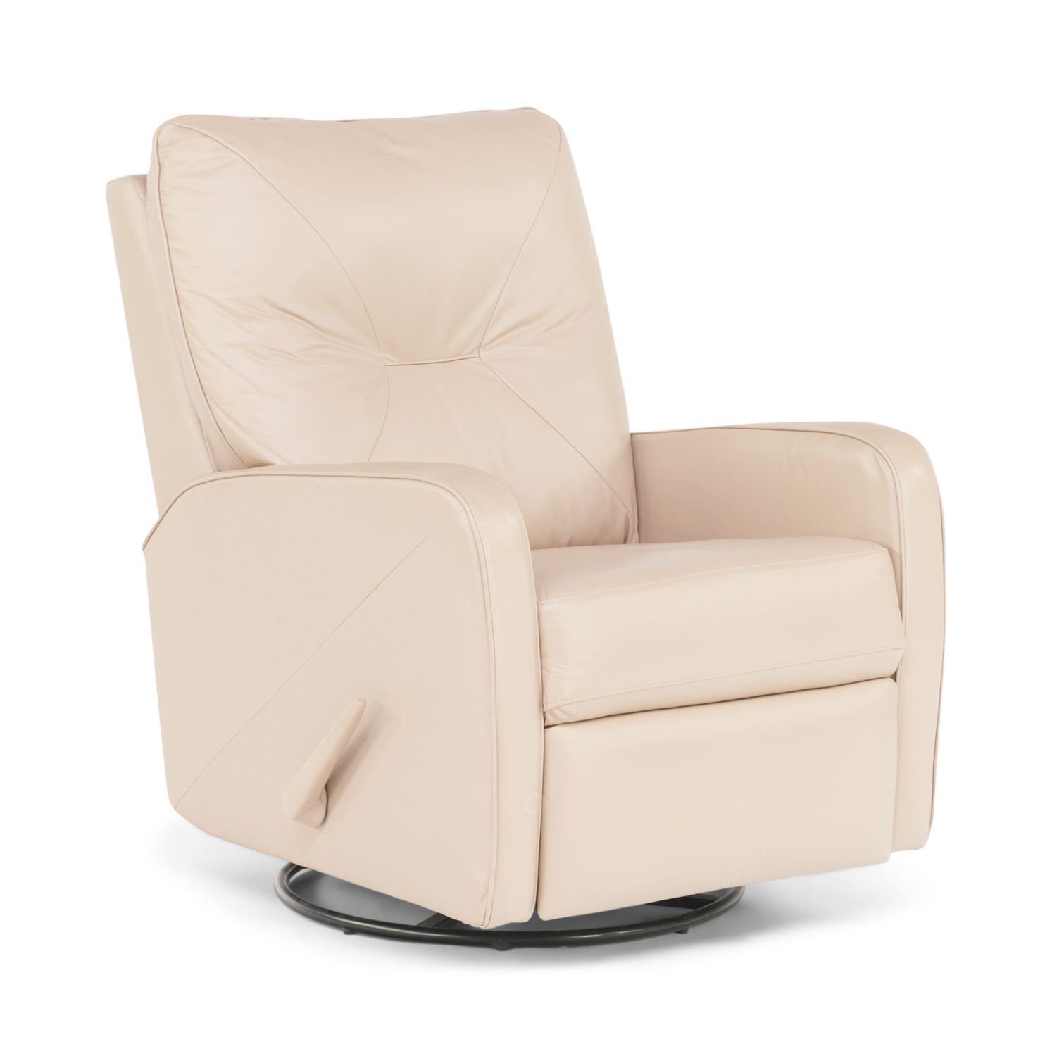 Theo Leather Swivel Rocker Recliner | Hom Furniture With Regard To Theo Ii Swivel Chairs (View 1 of 20)