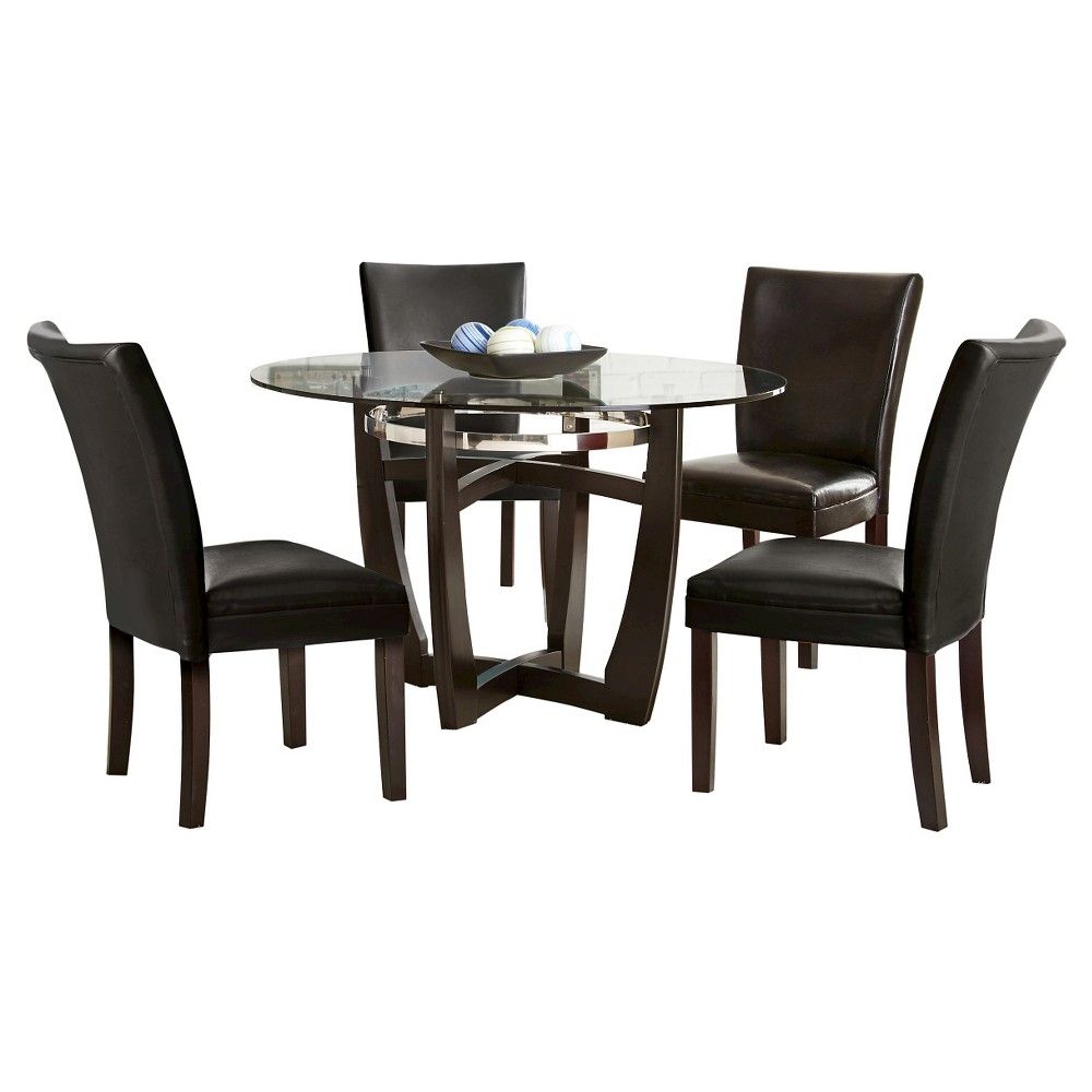 5 Piece Margo Dining Table Set Wood/brown/black – Steve Silver For Most Recent Baxton Studio Keitaro 5 Piece Dining Sets (View 16 of 20)