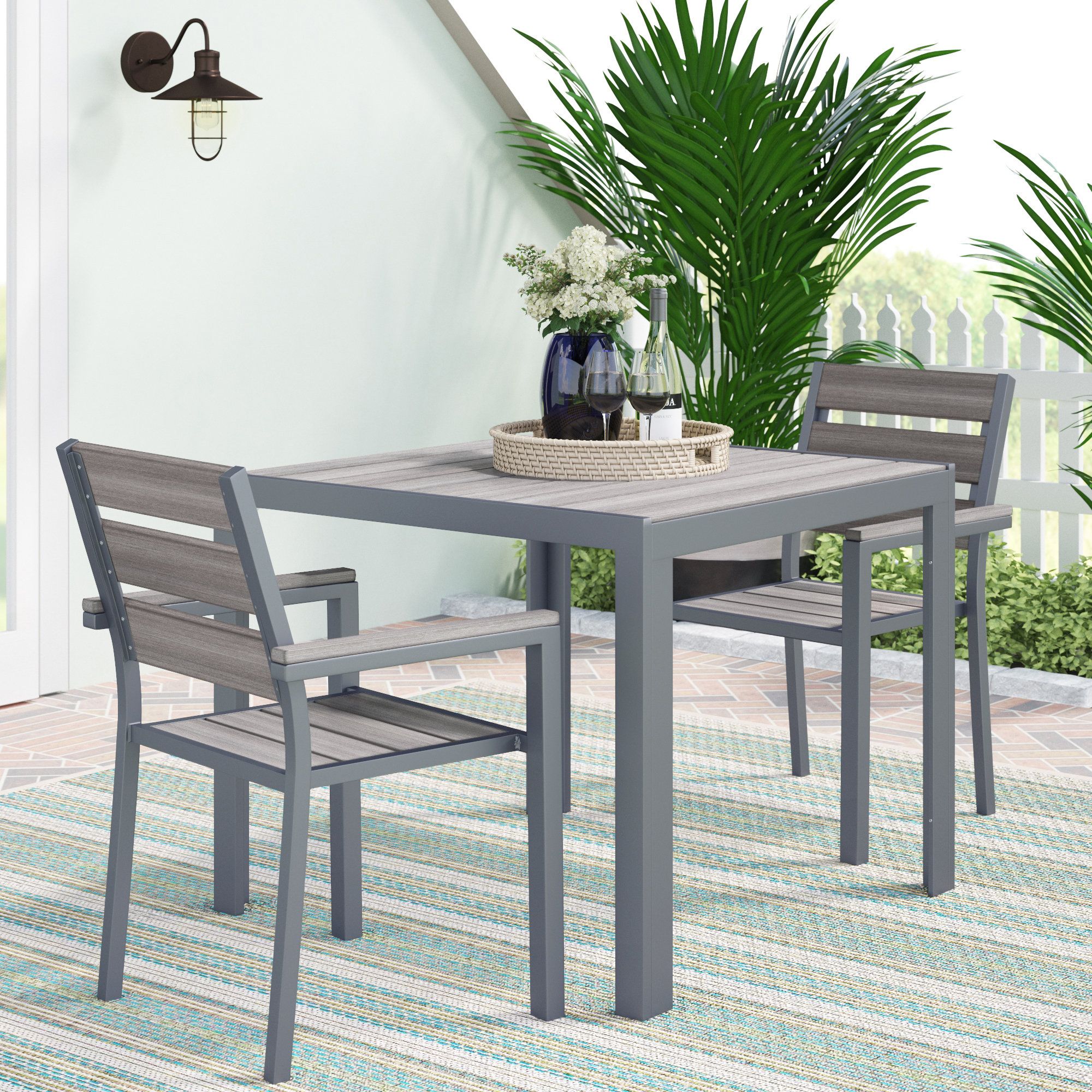 Allen 3 Piece Dining Set Inside Best And Newest Bearden 3 Piece Dining Sets (View 12 of 20)