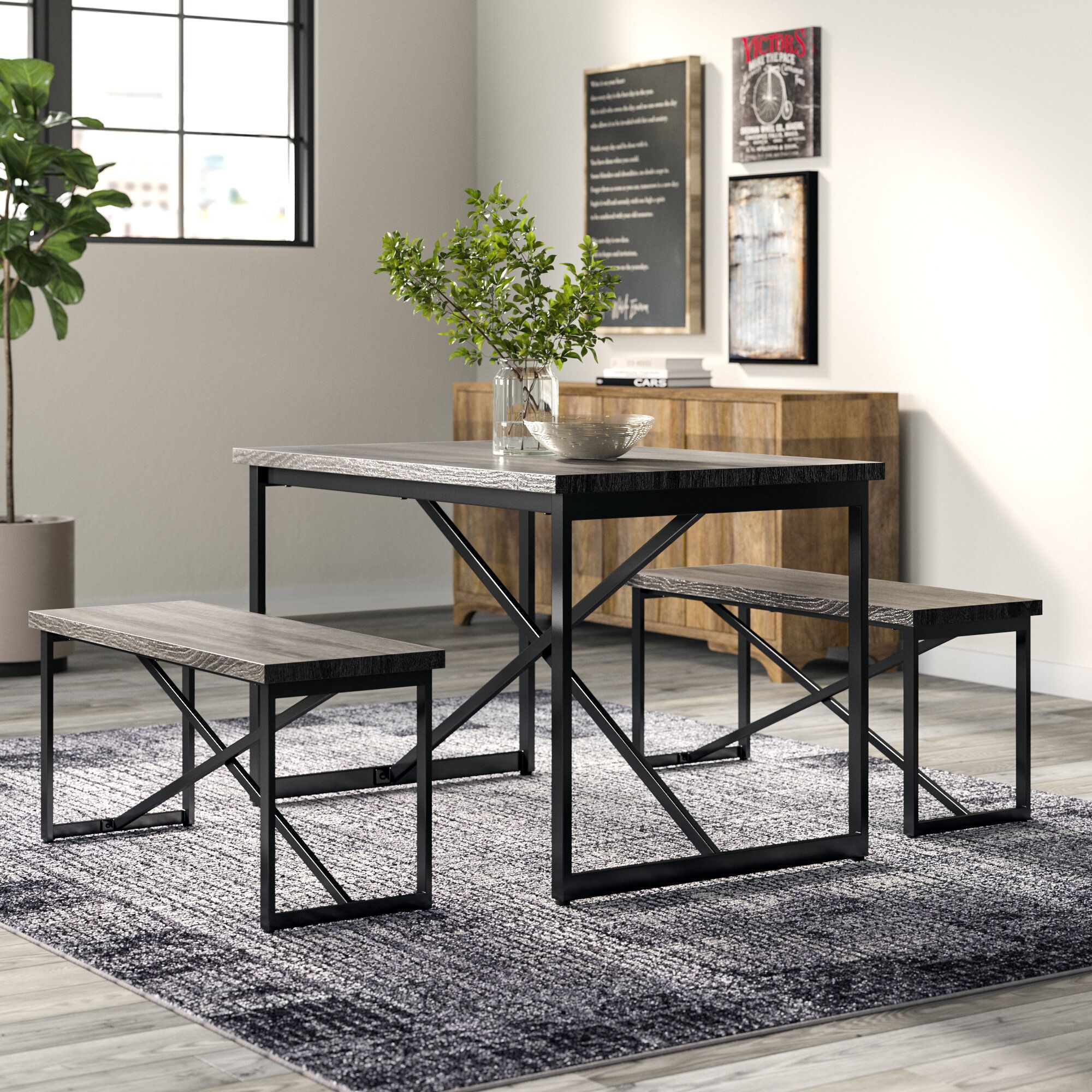 Bearden 3 Piece Dining Set With Recent Bearden 3 Piece Dining Sets (View 2 of 20)