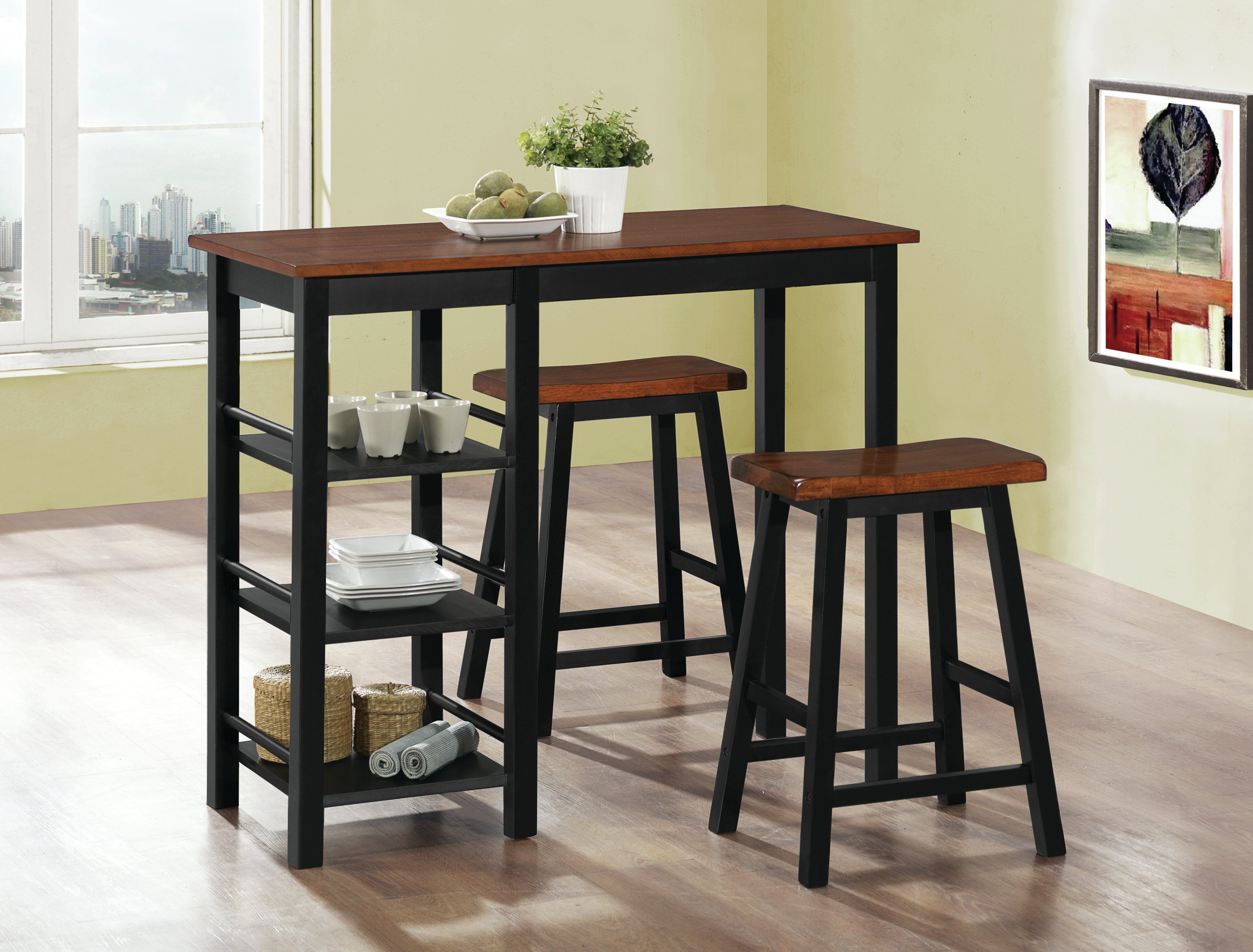 Berrios 3 Piece Counter Height Dining Set In Most Recently Released Tenney 3 Piece Counter Height Dining Sets (View 5 of 20)