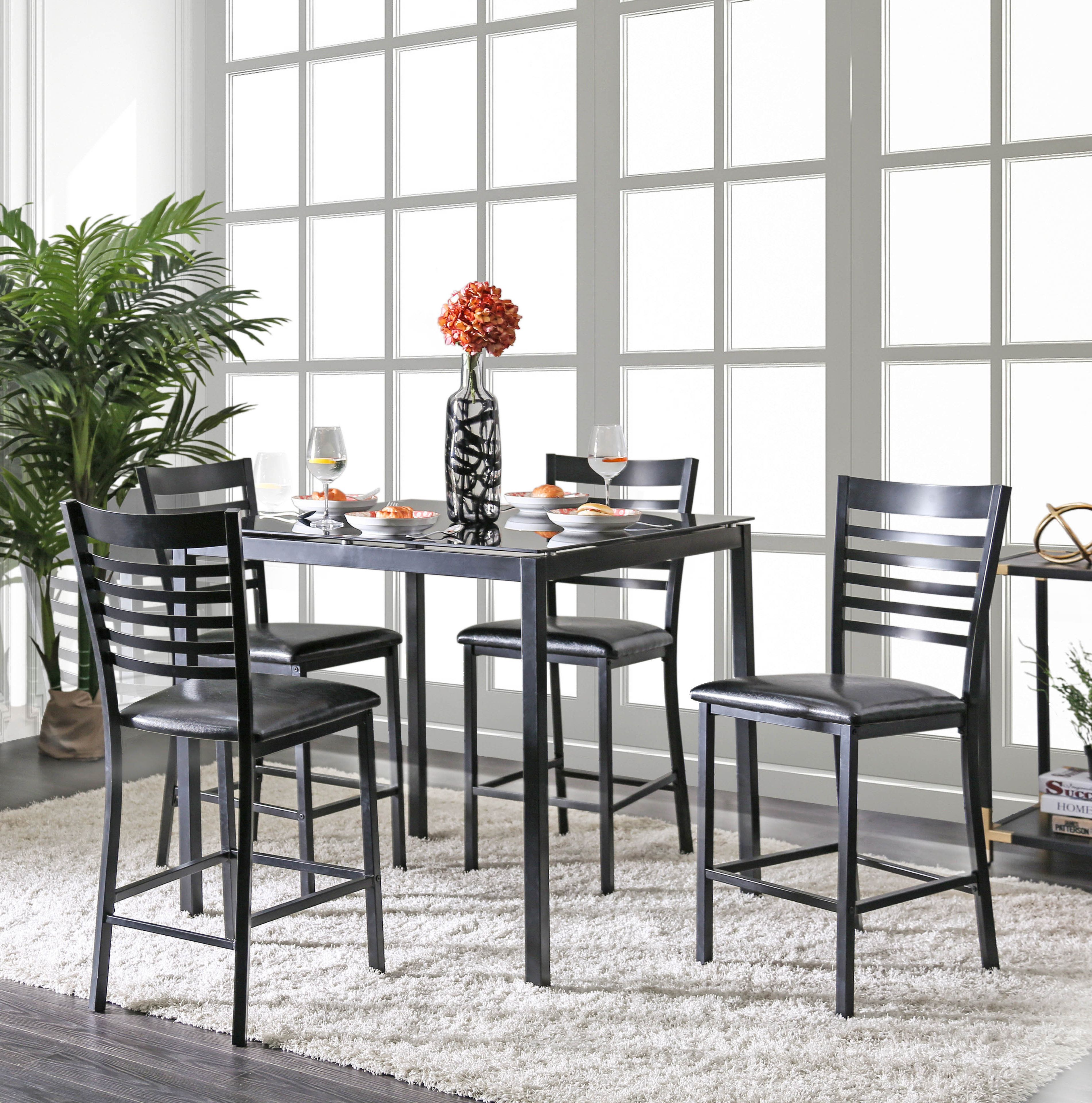 Bhamidipati Pub 5 Piece Dining Set Throughout Most Popular Taulbee 5 Piece Dining Sets (View 13 of 20)