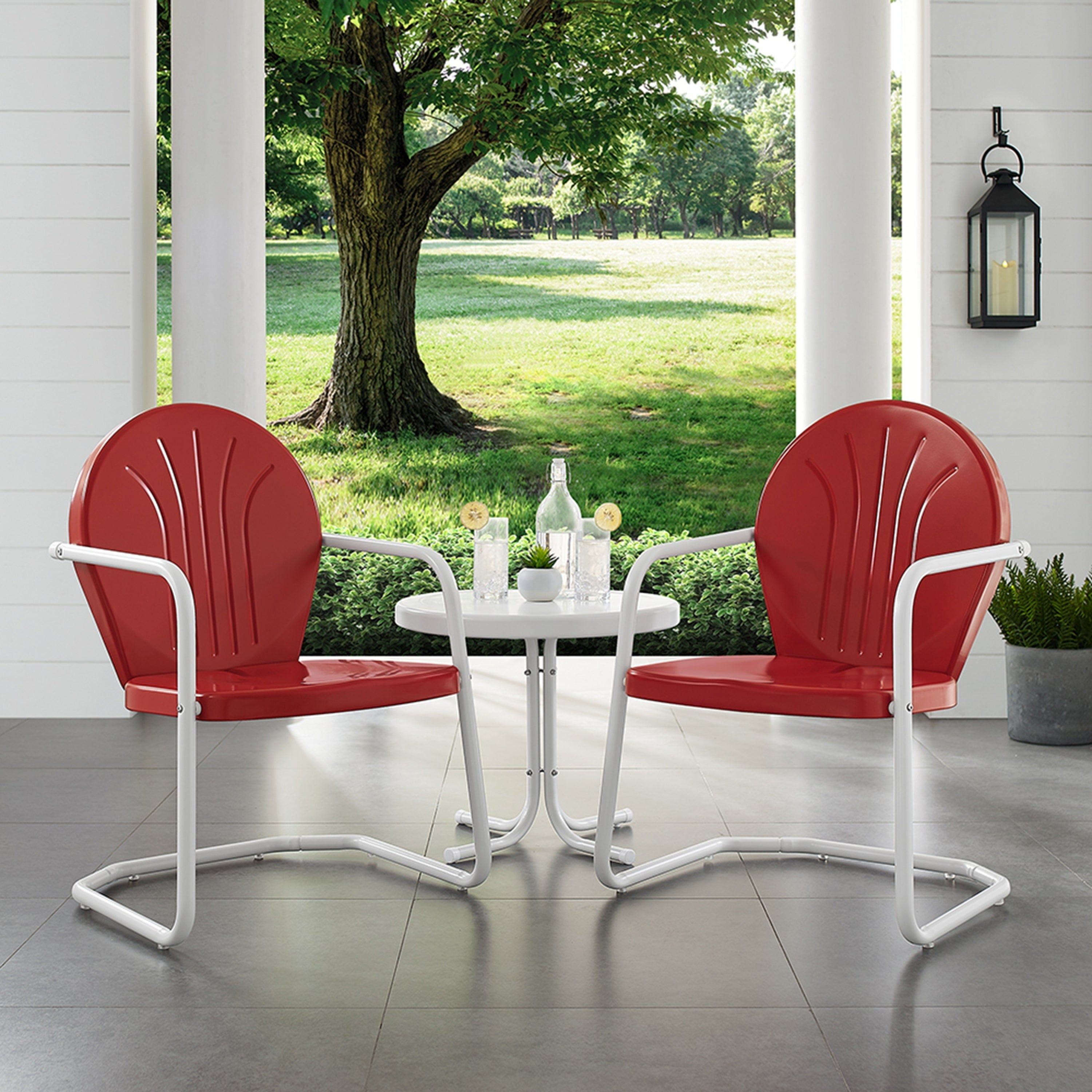 Crosley Furniture Patio Furniture | Find Great Outdoor Seating Intended For Most Current Bate Red Retro 3 Piece Dining Sets (View 4 of 20)