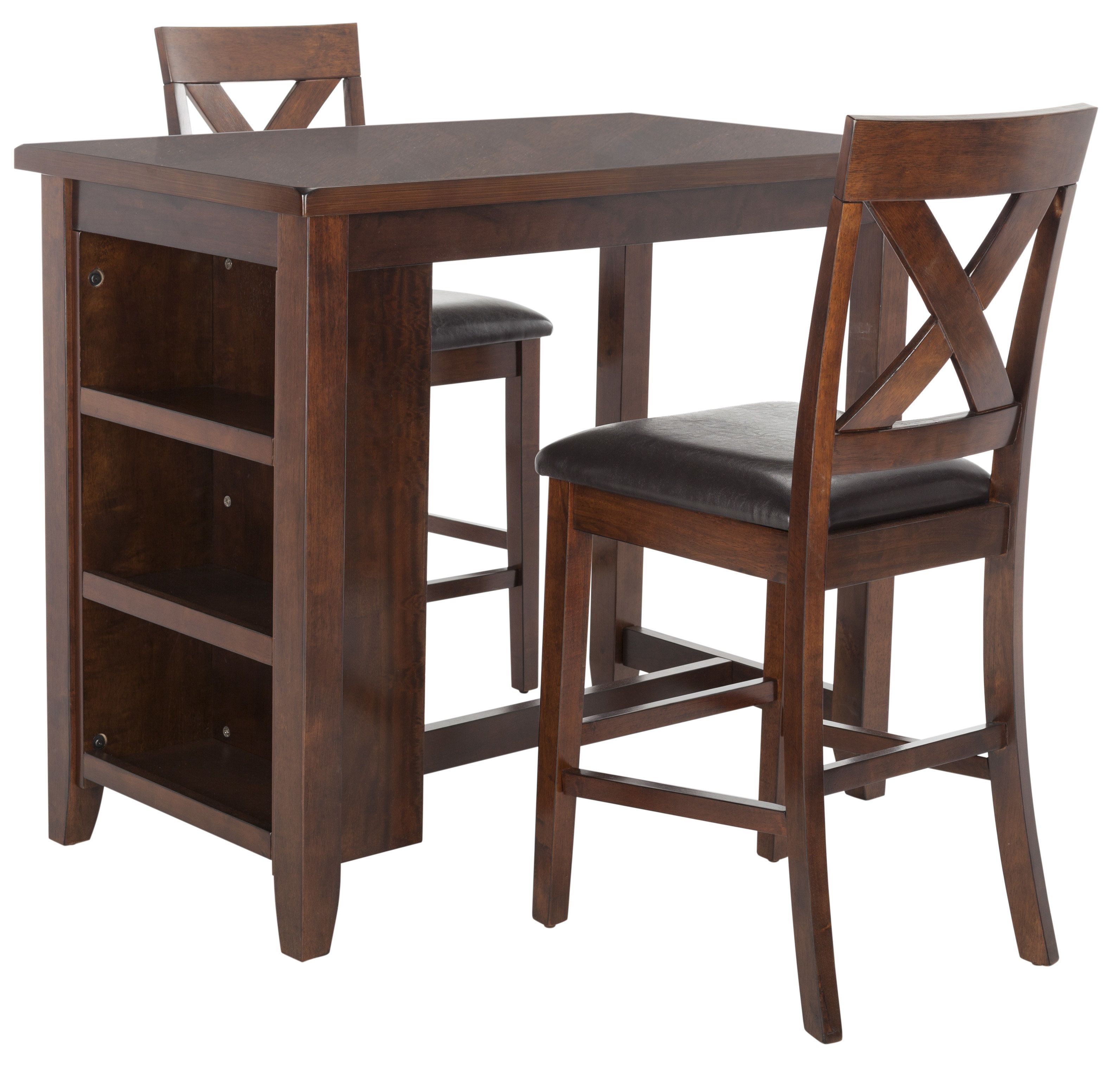 Darby Home Co Renwick 3 Piece Pub Table Set With Regard To Most Up To Date Frida 3 Piece Dining Table Sets (View 7 of 20)