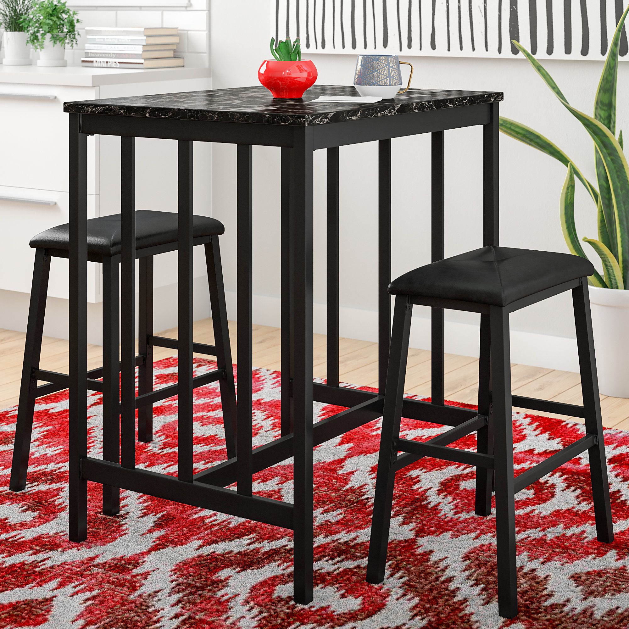 Della 3 Piece Pub Table Set In Most Up To Date Miskell 3 Piece Dining Sets (Photo 35395 of 35622)