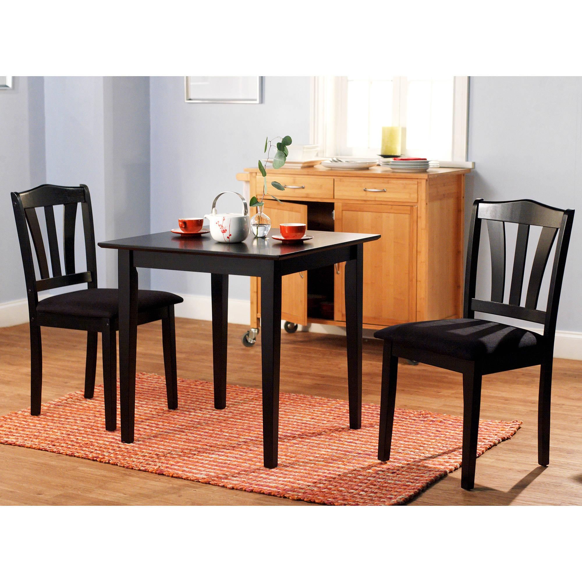 Details About 3 Piece Dining Set Table 2 Chairs Kitchen Room Wood Furniture  Dinette Modern New Pertaining To Most Recent 3 Piece Dining Sets (Photo 35475 of 35622)