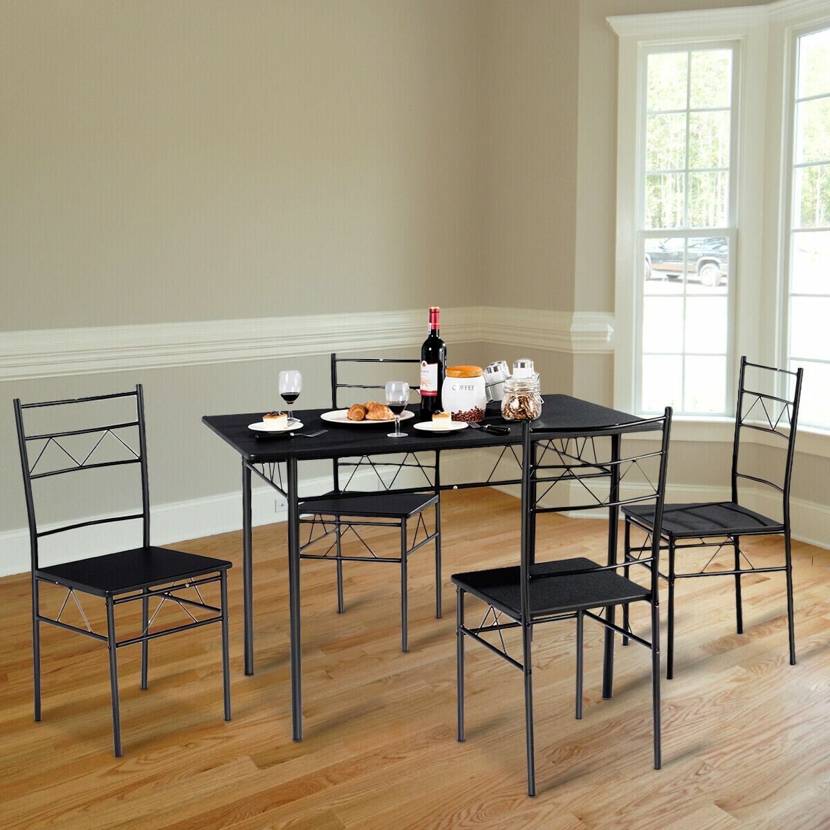 Details About August Grove Helfer 5 Piece Breakfast Nook Dining Set Within 2018 5 Piece Breakfast Nook Dining Sets (Photo 35539 of 35622)