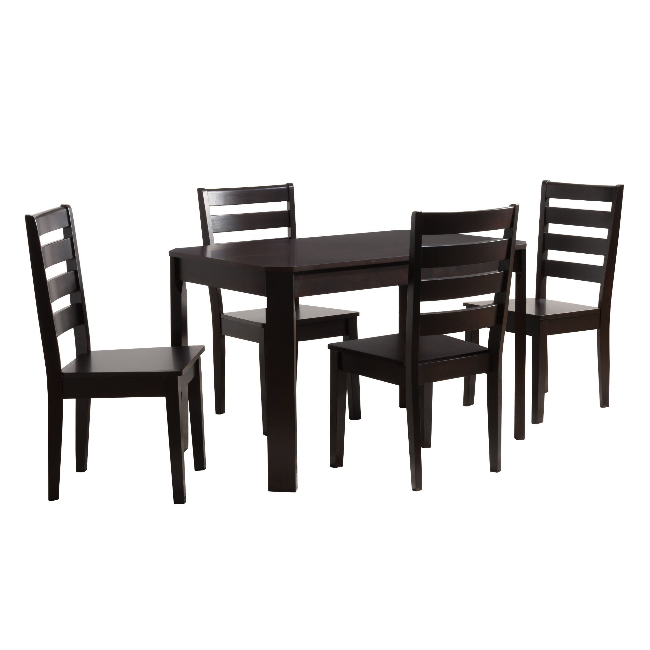 Goodman 5 Piece Solid Wood Dining Set In Most Popular Goodman 5 Piece Solid Wood Dining Sets (Set Of 5) (View 2 of 20)