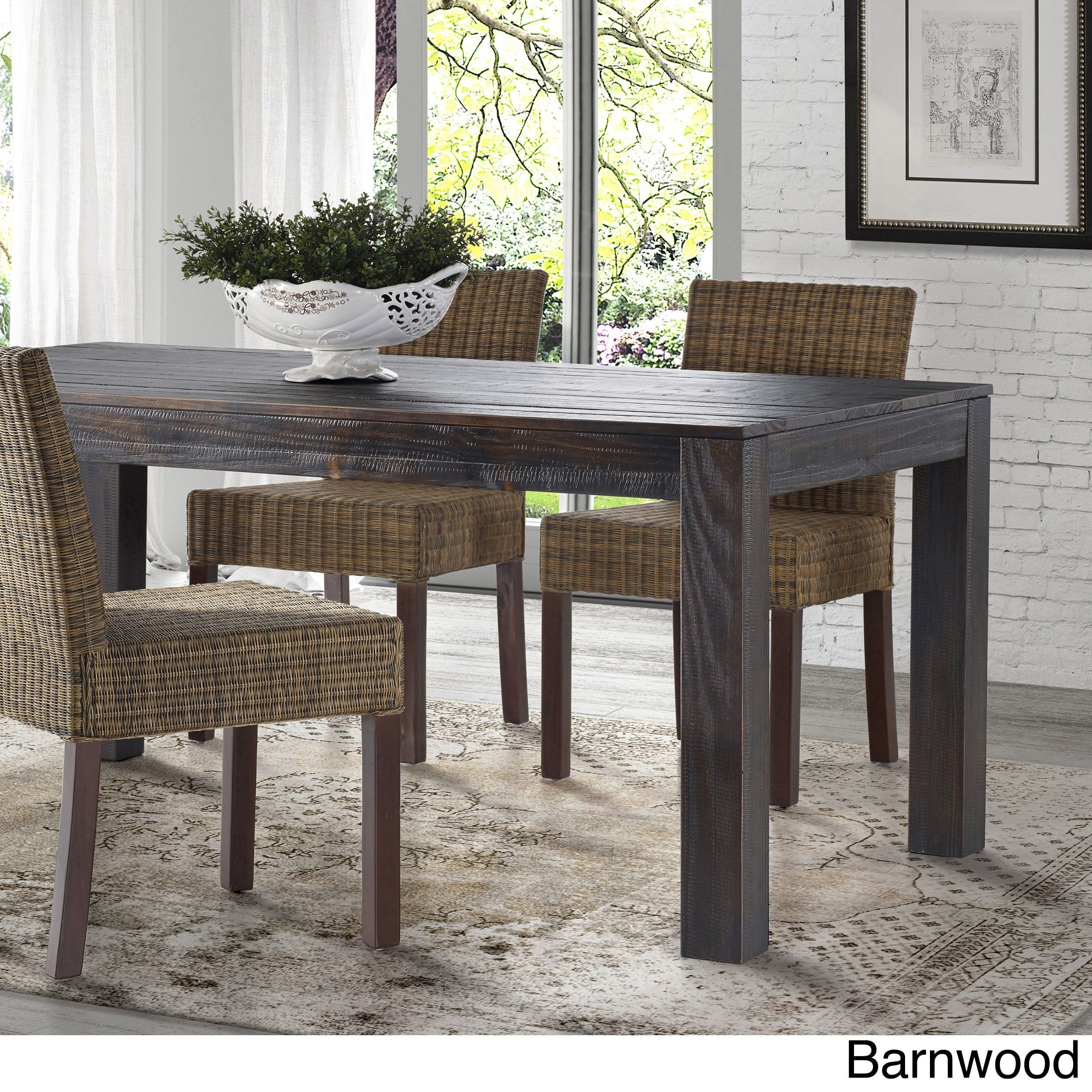 Grain Wood Furniture – Montauk Dining Table – Solid Wood (Driftwood Regarding Current Mukai 5 Piece Dining Sets (View 16 of 20)