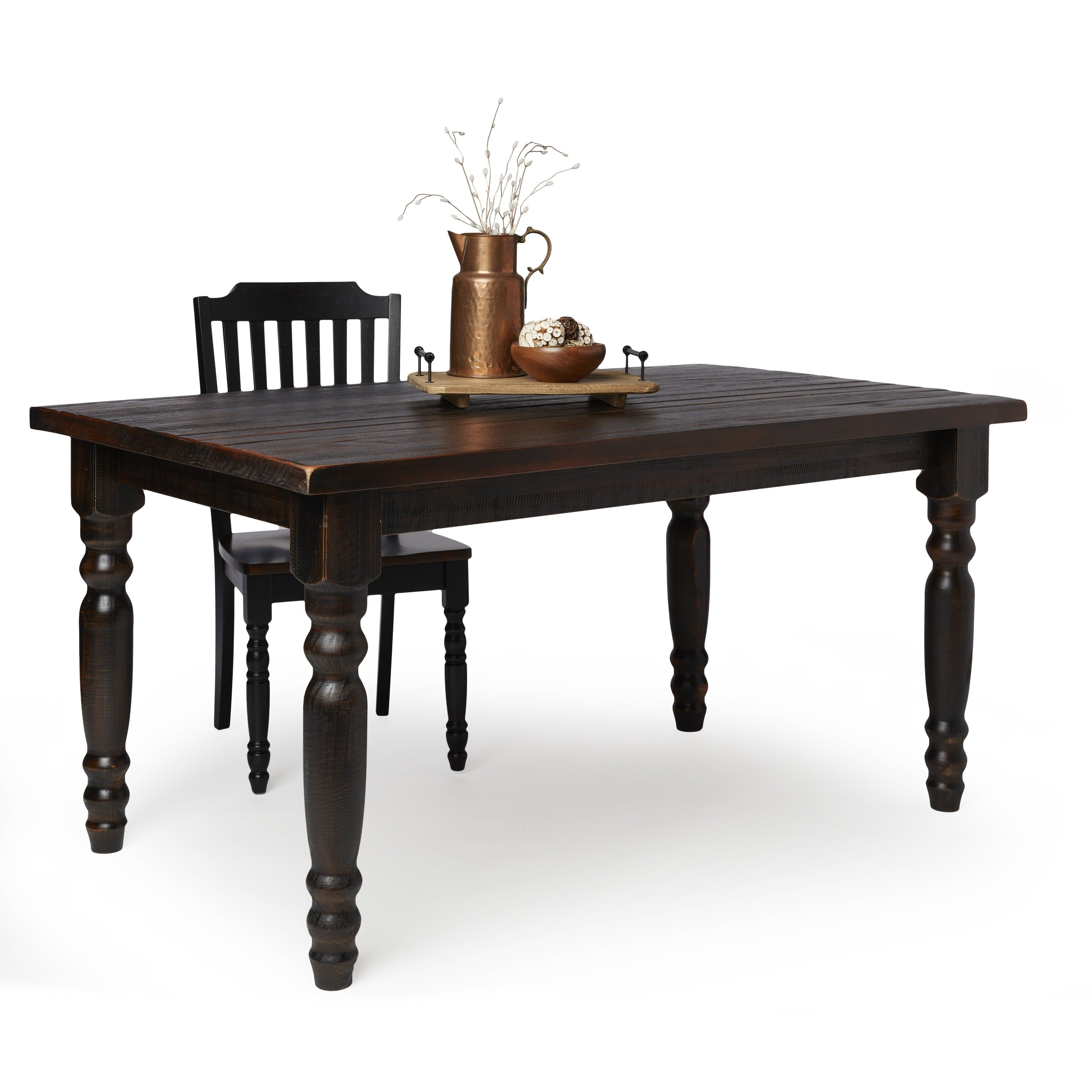 Grain Wood Furniture Valerie 63 Inch Solid Wood Dining Table Inside Most Recently Released Evellen 5 Piece Solid Wood Dining Sets (Set Of 5) (View 13 of 20)
