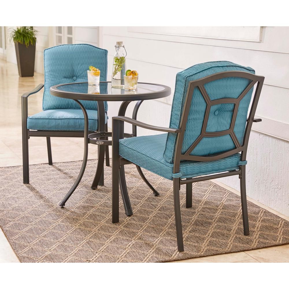 Hampton Bay Elmont 3 Piece Patio Dining Set For 2018 3 Piece Dining Sets (Photo 35423 of 35622)