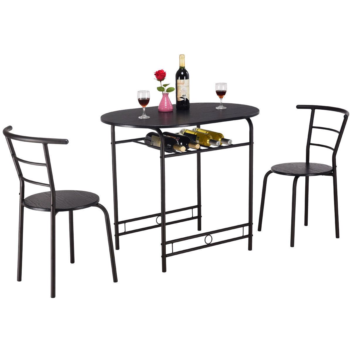 Hassinger 3 Piece Dining Set With Best And Newest Honoria 3 Piece Dining Sets (View 2 of 20)