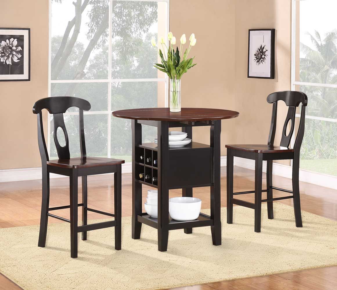 Homelegance Atwood 3 Piece Counter Height Dining Set In Current 3 Piece Breakfast Dining Sets (Photo 35445 of 35622)
