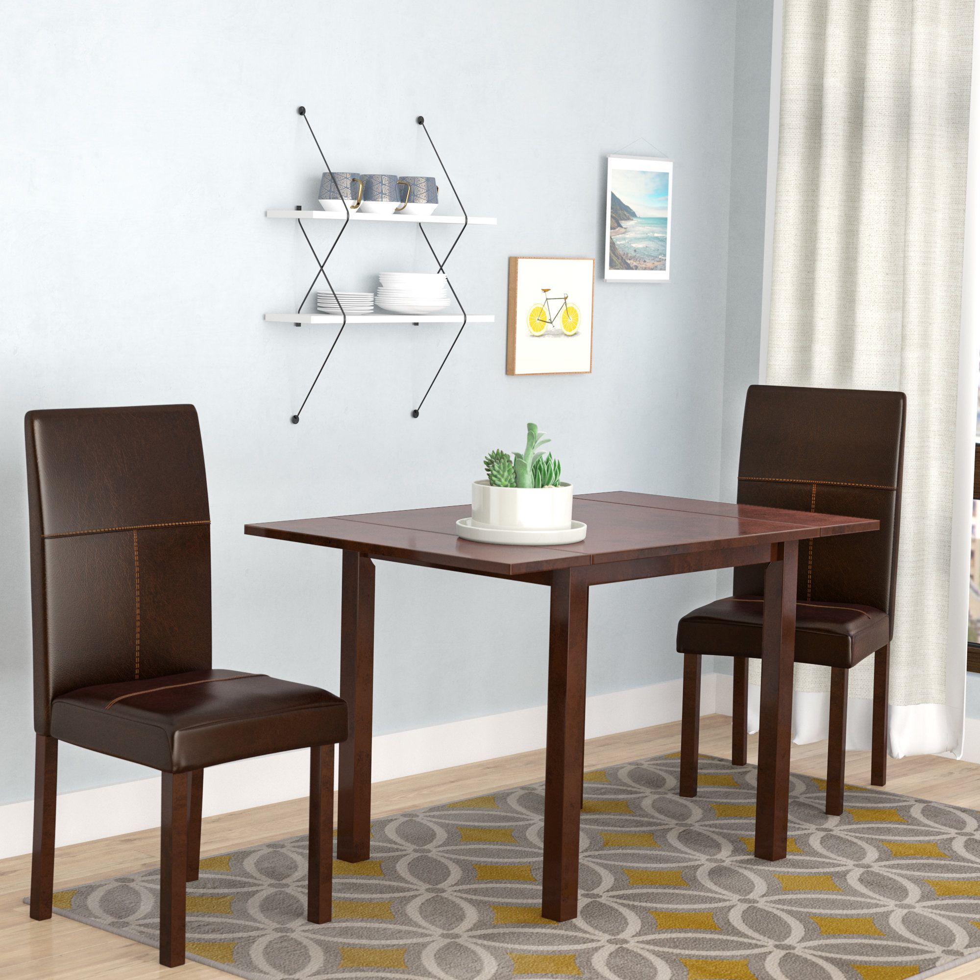 Lorenzen 3 Piece Dining Set With Regard To 2018 Ryker 3 Piece Dining Sets (View 9 of 20)
