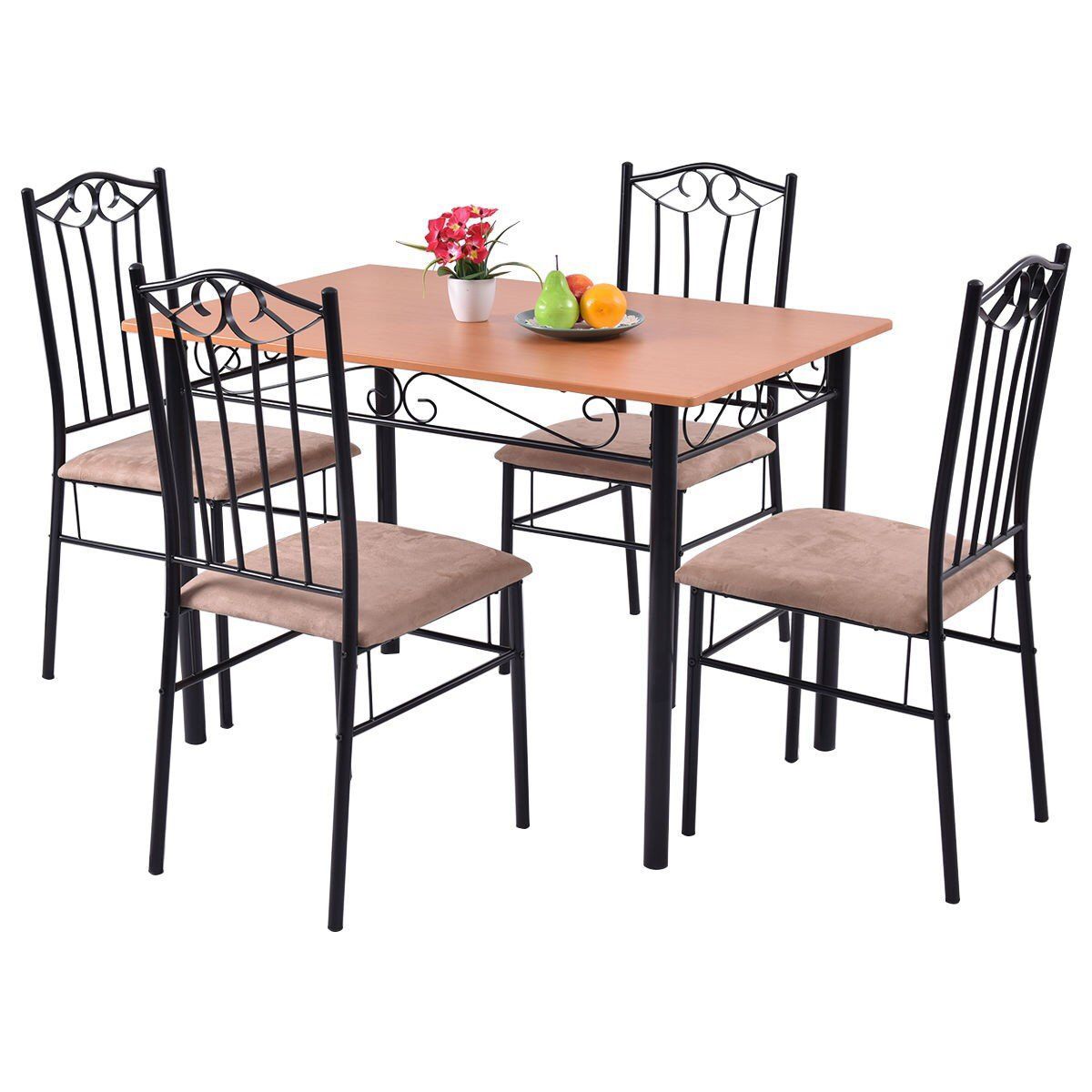 Mainstay 5 Piece Wooden Dining Set In 2019 | Simple Modern Co Inside Most Current Conover 5 Piece Dining Sets (View 12 of 20)