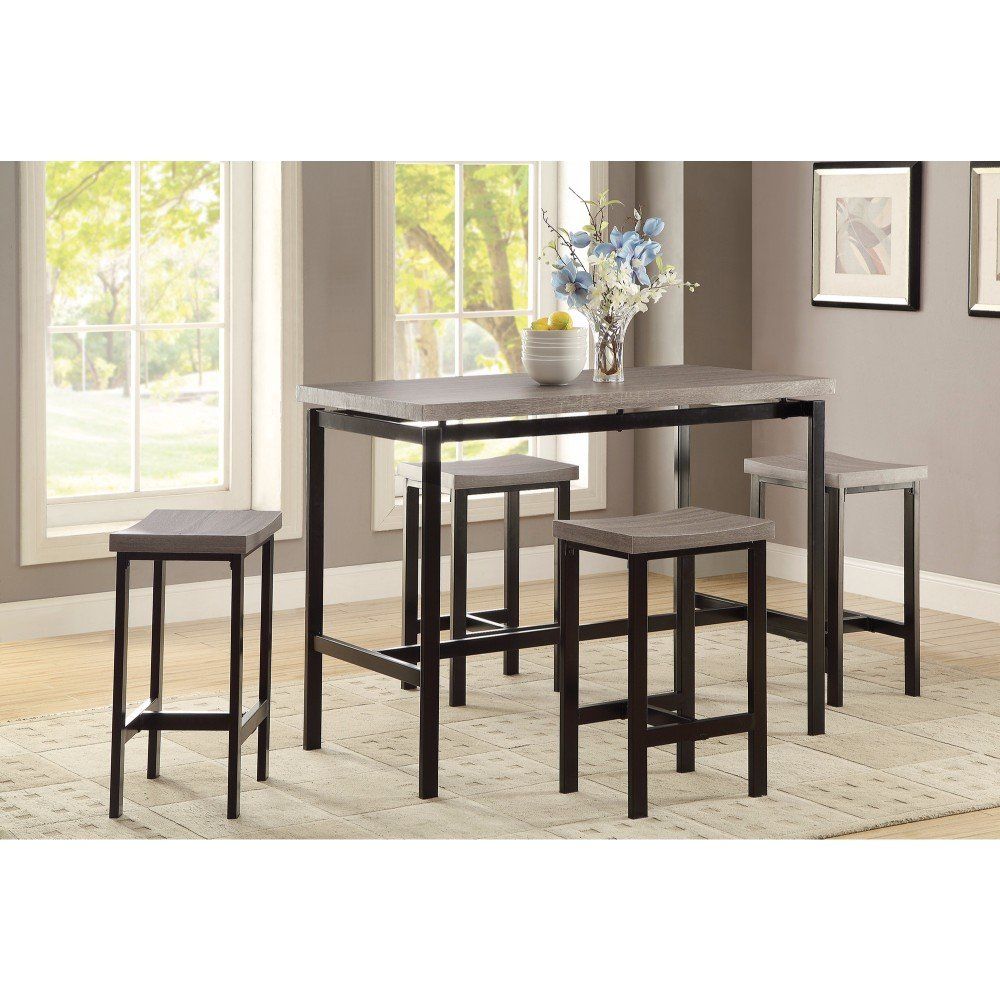 Mccreery 5 Piece Counter Height Dining Set Throughout Newest Denzel 5 Piece Counter Height Breakfast Nook Dining Sets (View 5 of 20)