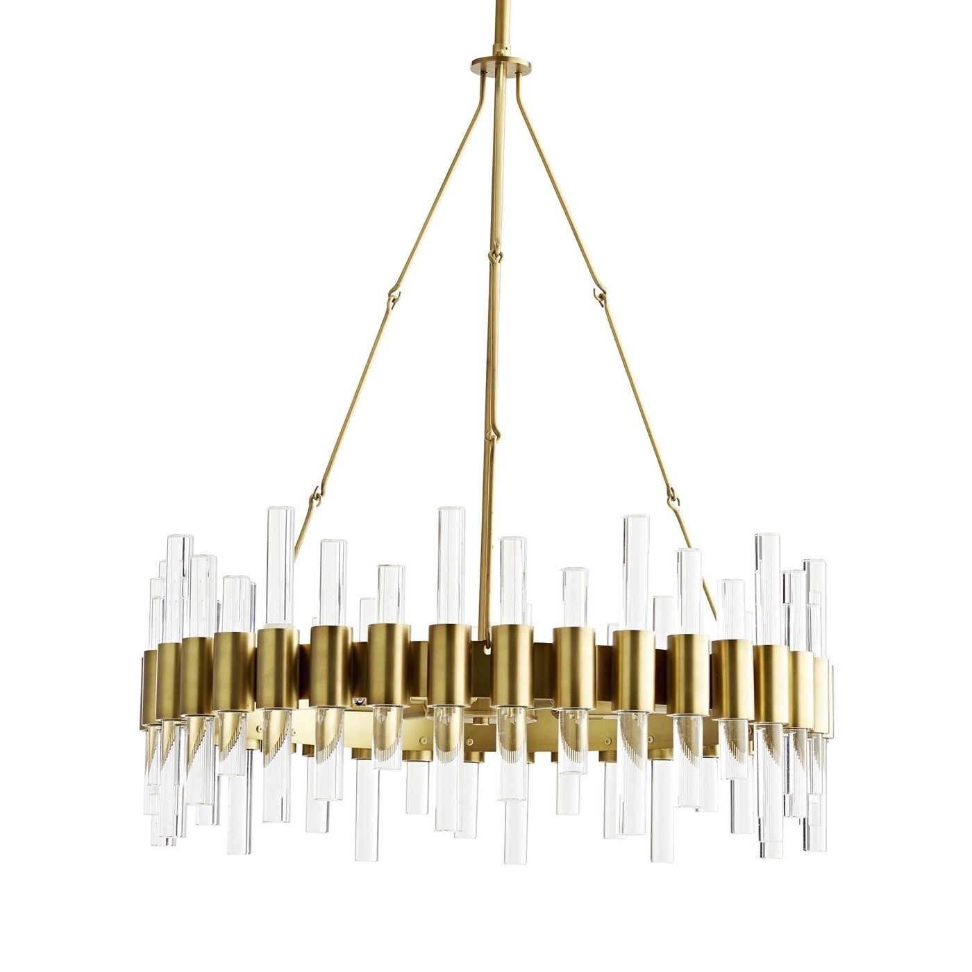 Miskell Brass & Lucite Chandelier Throughout Newest Miskell 5 Piece Dining Sets (View 15 of 20)
