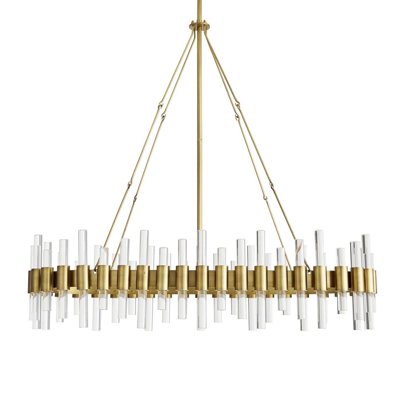 Miskell Brass & Lucite Grand Chandelier | Oval Throughout Most Up To Date Miskell 5 Piece Dining Sets (View 13 of 20)