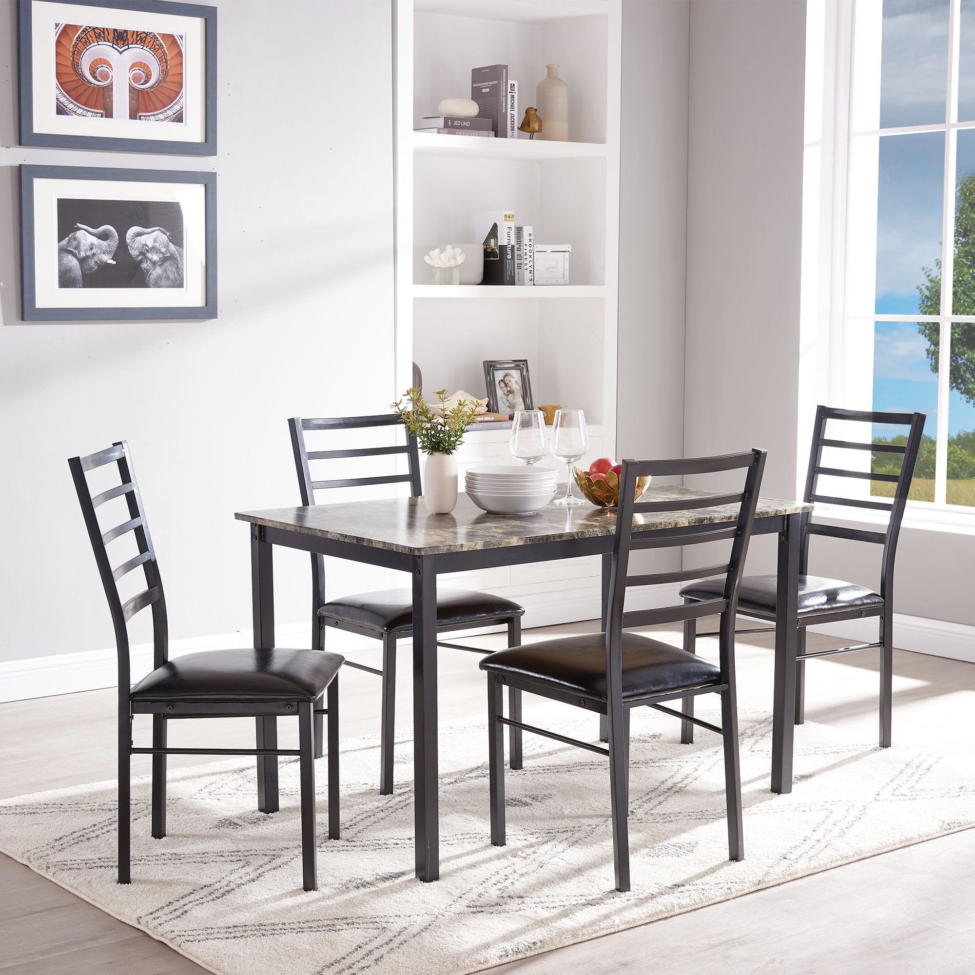 Mukai 5 Piece Dining Set Within Most Current Maynard 5 Piece Dining Sets (View 6 of 20)