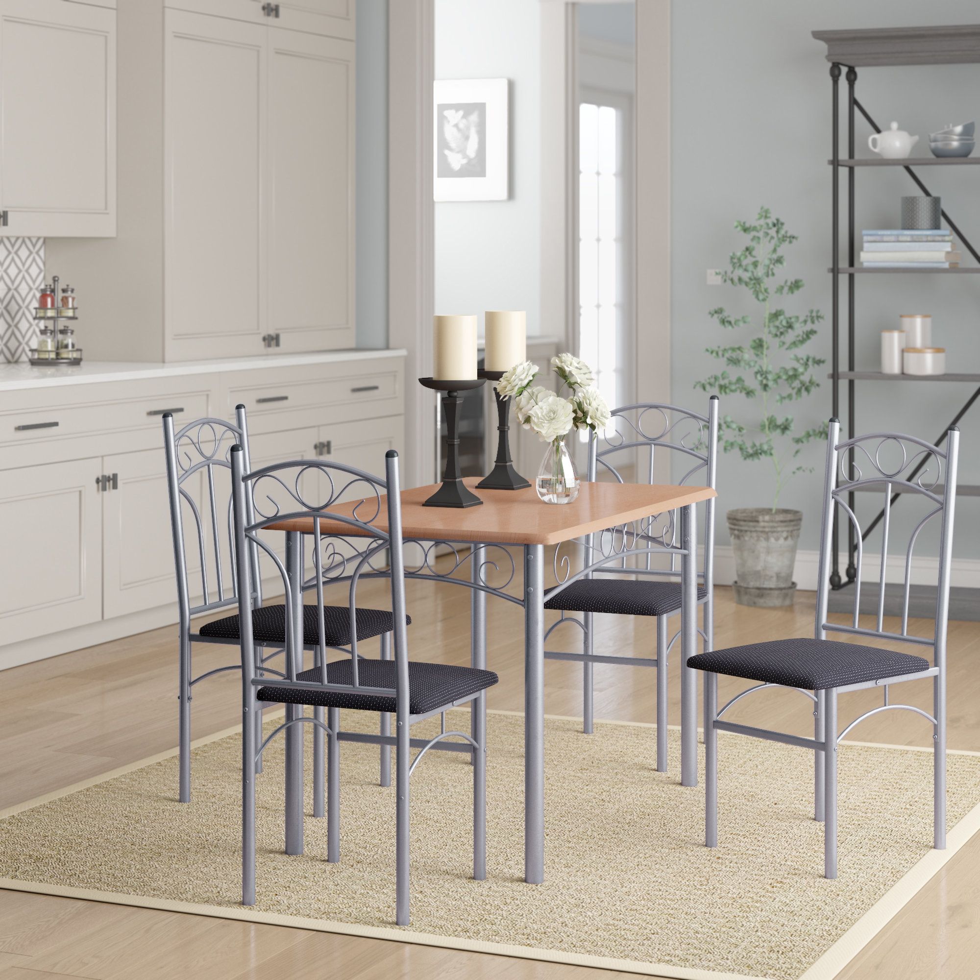 Opalstone 5 Piece Dining Set For Most Popular Honoria 3 Piece Dining Sets (View 11 of 20)
