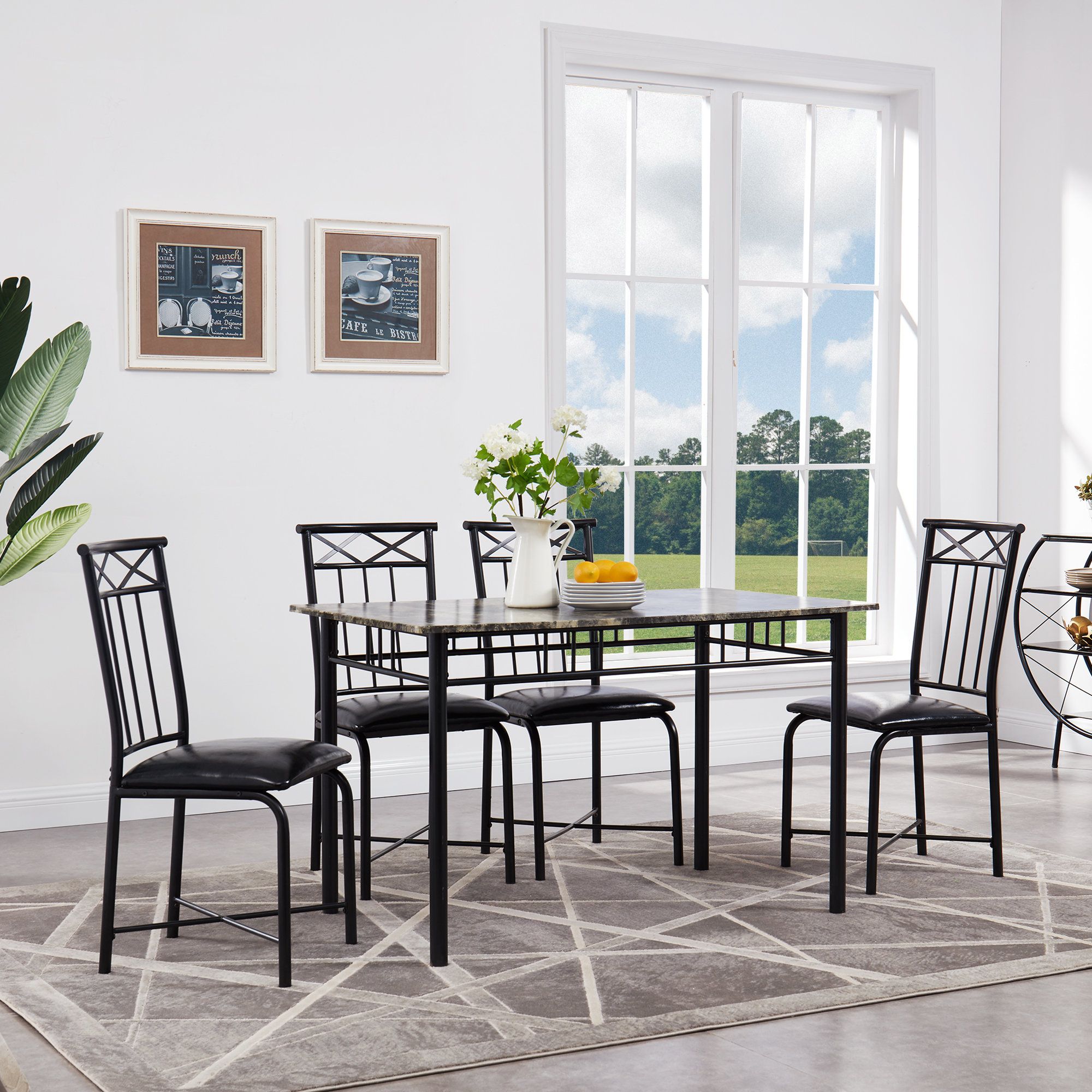 Reinert 5 Piece Dining Set Intended For Most Current Lightle 5 Piece Breakfast Nook Dining Sets (View 7 of 20)