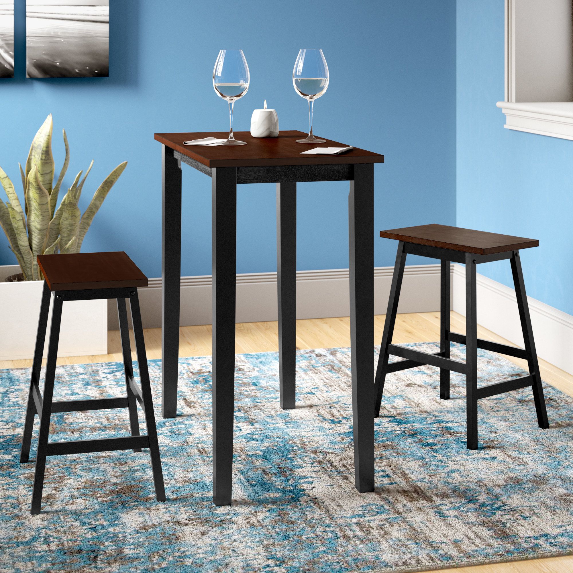 Ryker 3 Piece Dining Set With Most Popular Ryker 3 Piece Dining Sets (Photo 3 of 20)