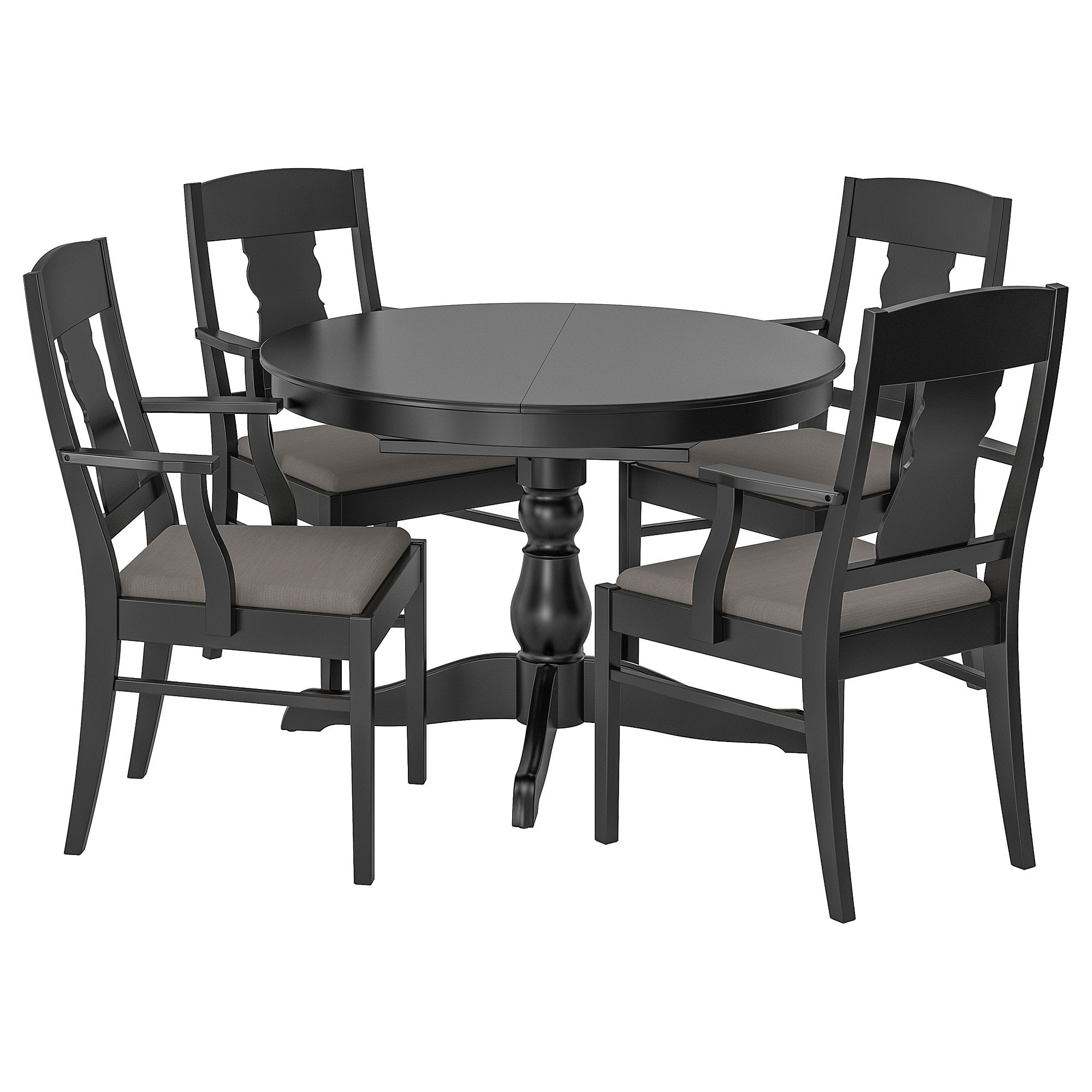 Table And 4 Chairs Ingatorp / Ingatorp Black For Most Recent Castellanos Modern 5 Piece Counter Height Dining Sets (View 19 of 20)