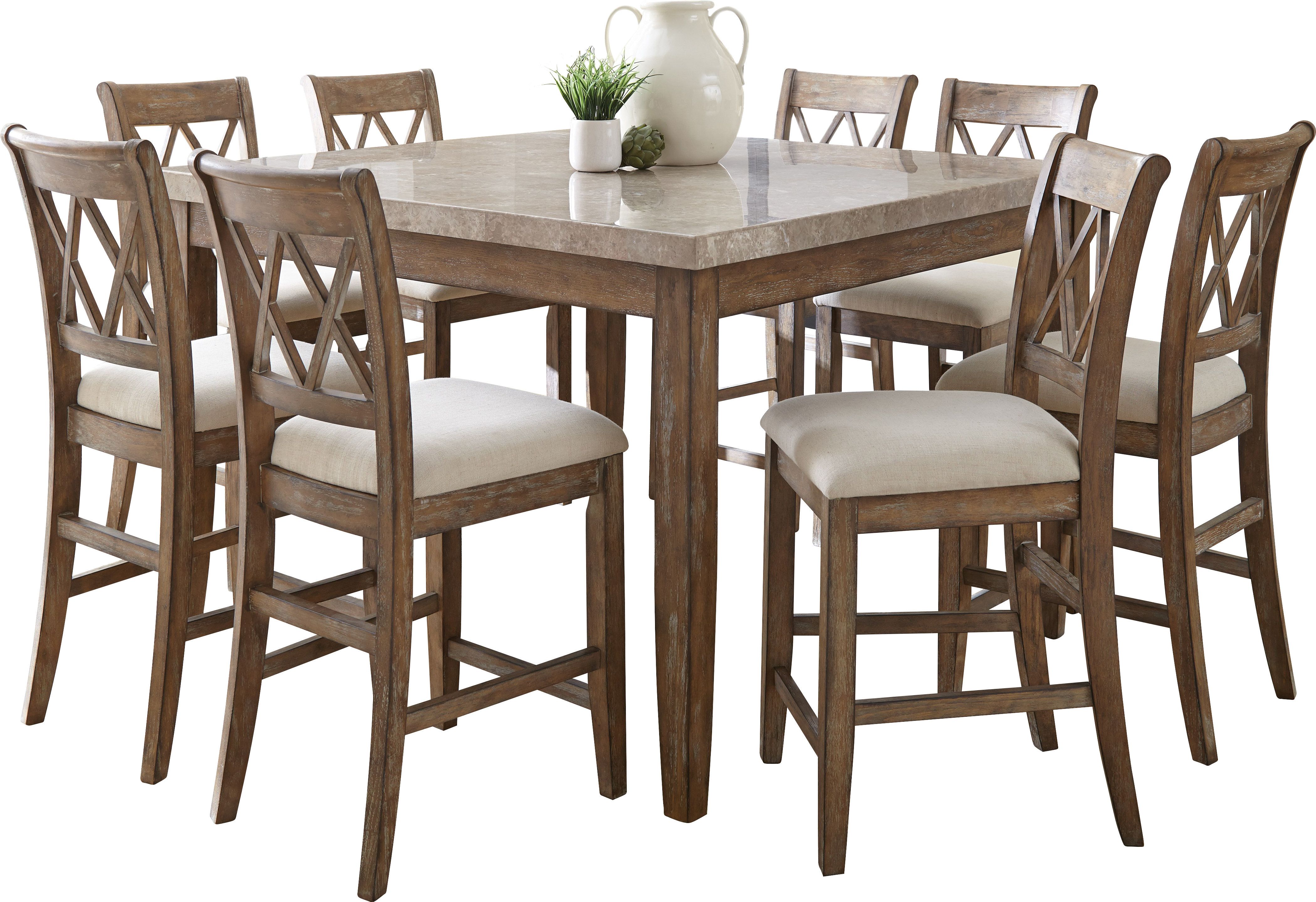 Three Posts Clearmont 9 Piece Dining Set With Regard To Most Current Baxton Studio Keitaro 5 Piece Dining Sets (View 19 of 20)