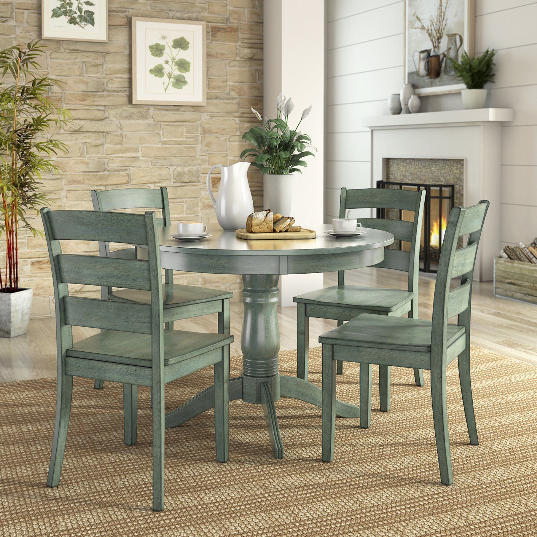 Weston Home Lexington 5 Piece Round Dining Table Set With Ladder Pertaining To Current Lamotte 5 Piece Dining Sets (View 5 of 20)