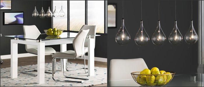 10 Classy Clear Glass Pendant Lights That Are Perfect For Regarding Neal 5 Light Kitchen Island Teardrop Pendants (View 21 of 25)