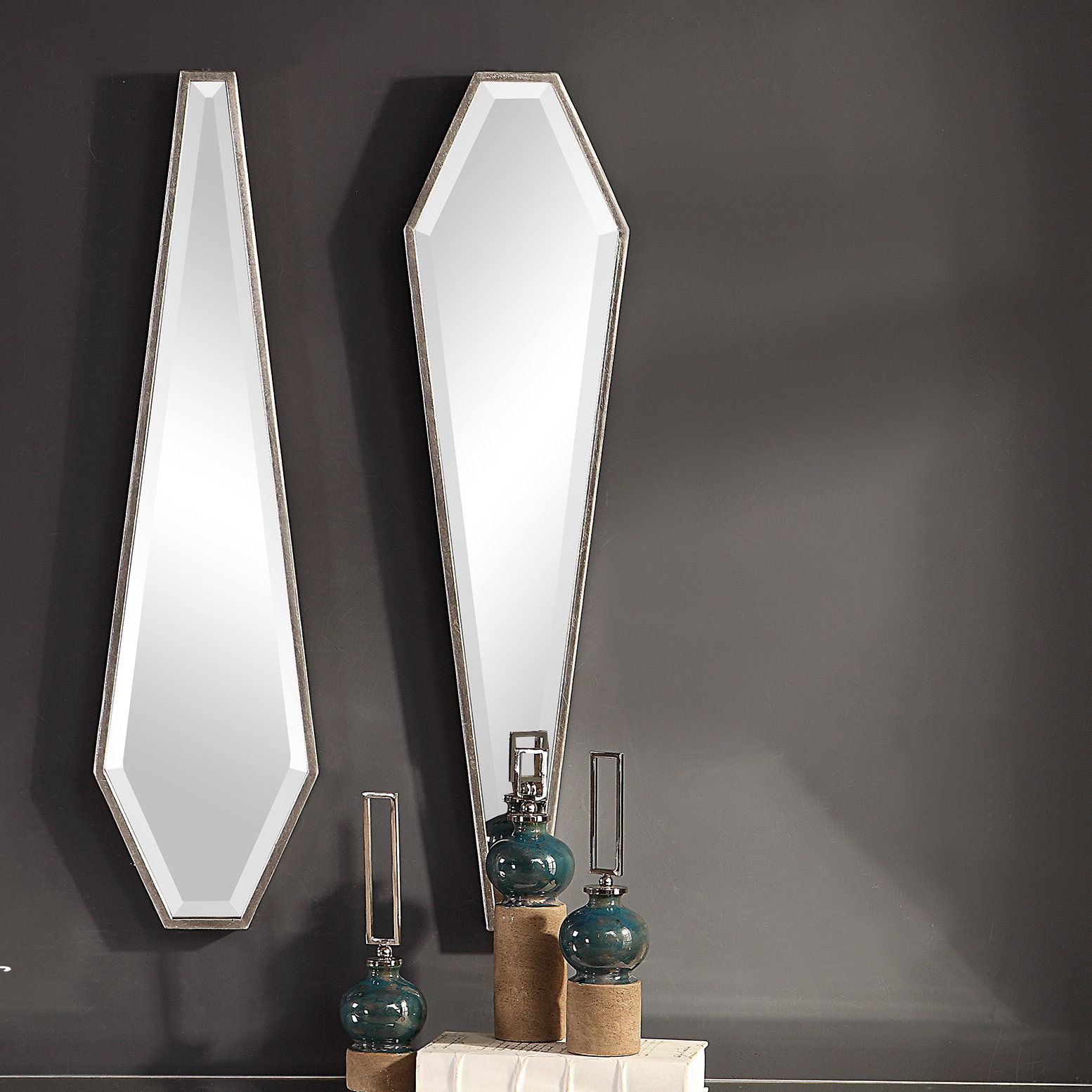 2 Piece Mirror Set | Wayfair With 3 Piece Dima Hanging Modern &amp; Contemporary Mirror Sets (View 3 of 20)