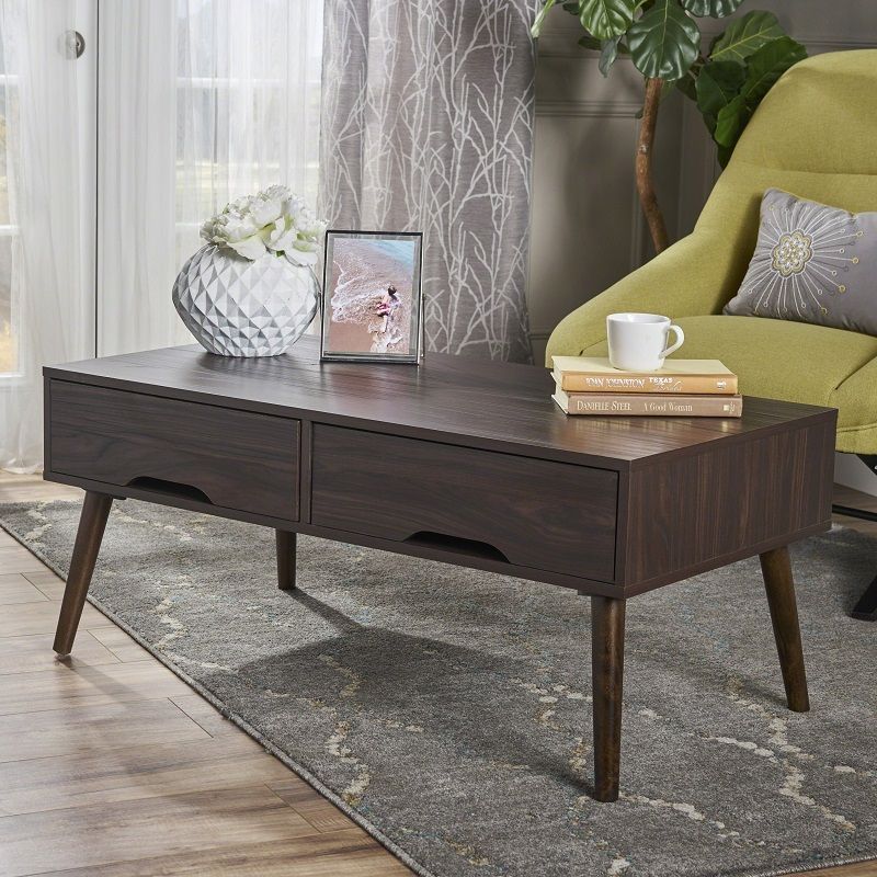 A Darker Mid Century Style Coffee Table – I Just Love The For Arella Ii Modern Distressed Grey White Coffee Tables (View 24 of 25)