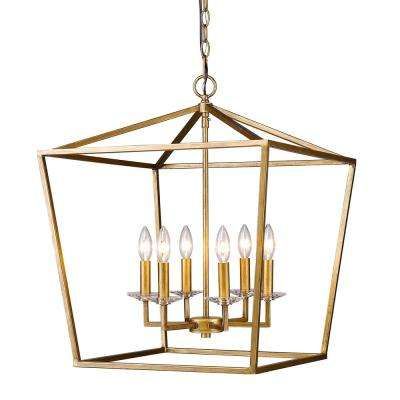 Acclaim Lighting Kennedy Indoor 6 Light Antique Gold Pertaining To Kenedy 9 Light Candle Style Chandeliers (View 10 of 20)