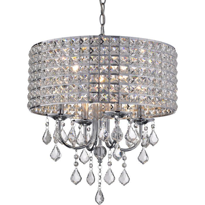 Albano 4 Light Crystal Chandelier For Sinead 4 Light Chandeliers (View 15 of 20)