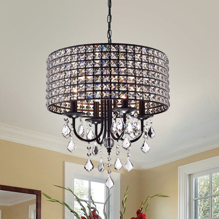 Albano 4 Light Crystal Chandelier Within Albano 4 Light Crystal Chandeliers (Photo 2 of 20)