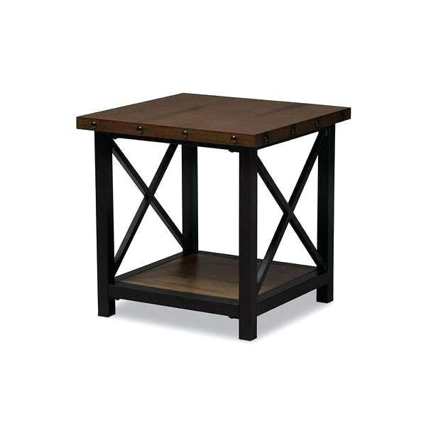 Antique Black End Table Bar Square Diningliving Throughout Cosbin Rustic Bold Antique Black Coffee Tables (View 30 of 50)