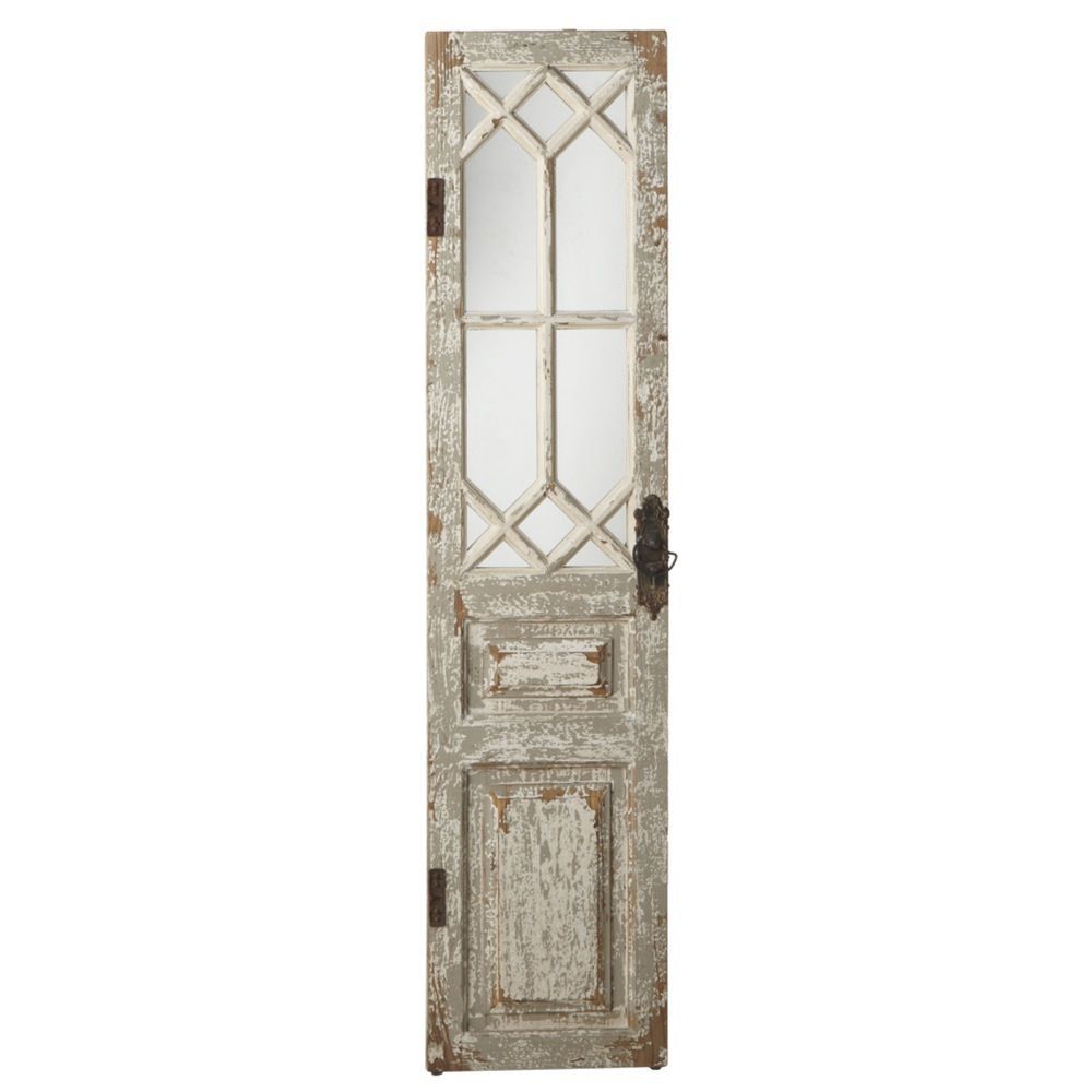 Antique Door Wall Mirror Within Rectangle Antique Galvanized Metal Accent Mirrors (View 18 of 20)