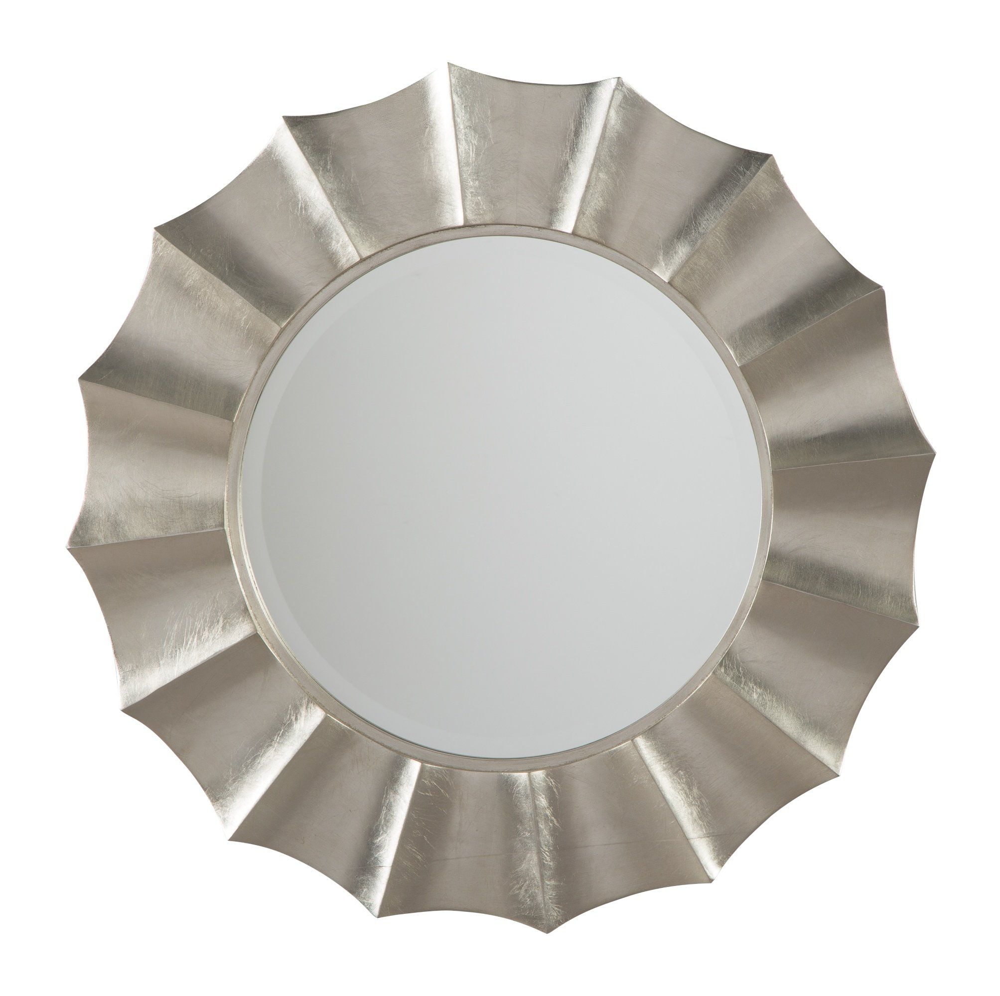 Arcadia Accent Mirror For Reign Frameless Oval Scalloped Beveled Wall Mirrors (View 14 of 20)