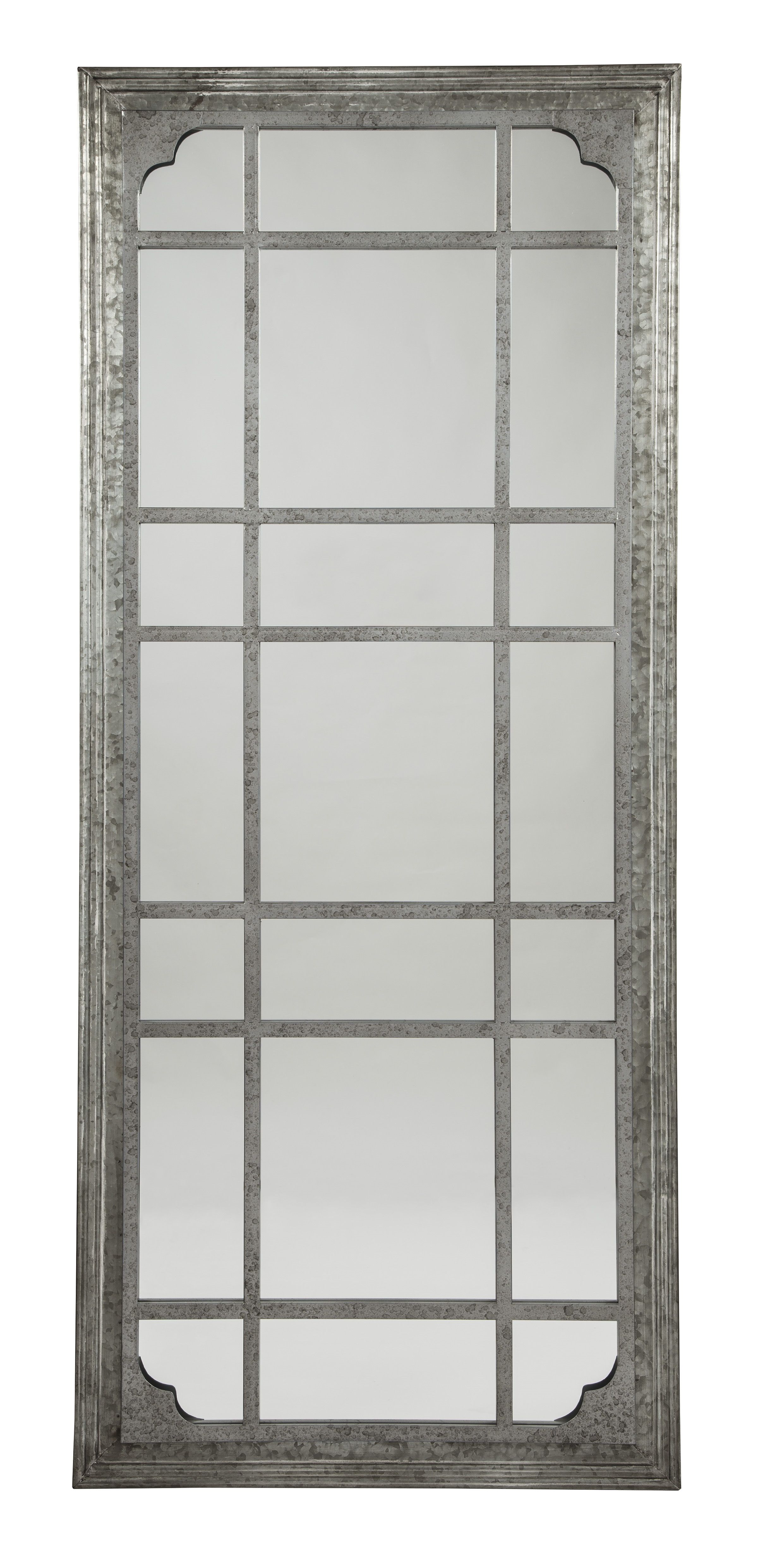 Ashley Furniture Remy Antique Gray Accent Mirror With Rectangle Antique Galvanized Metal Accent Mirrors (View 9 of 20)