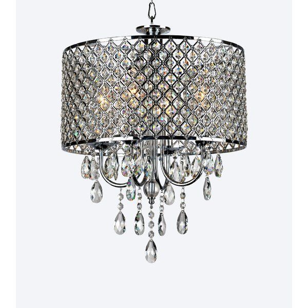 Aurore 4 Light Crystal Chandelier In 2019 | Dining Room Pertaining To Aurore 4 Light Crystal Chandeliers (View 3 of 20)