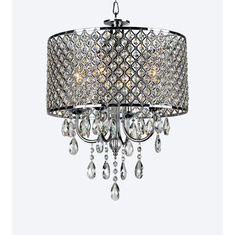 Aurore 4 Light Crystal Chandelier With Regard To Sinead 4 Light Chandeliers (View 6 of 20)