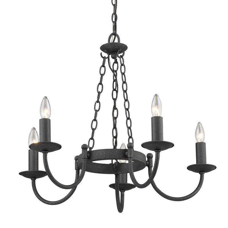 Barcroft 5 Light Candle Style Chandelier Pertaining To Shaylee 5 Light Candle Style Chandeliers (View 19 of 20)