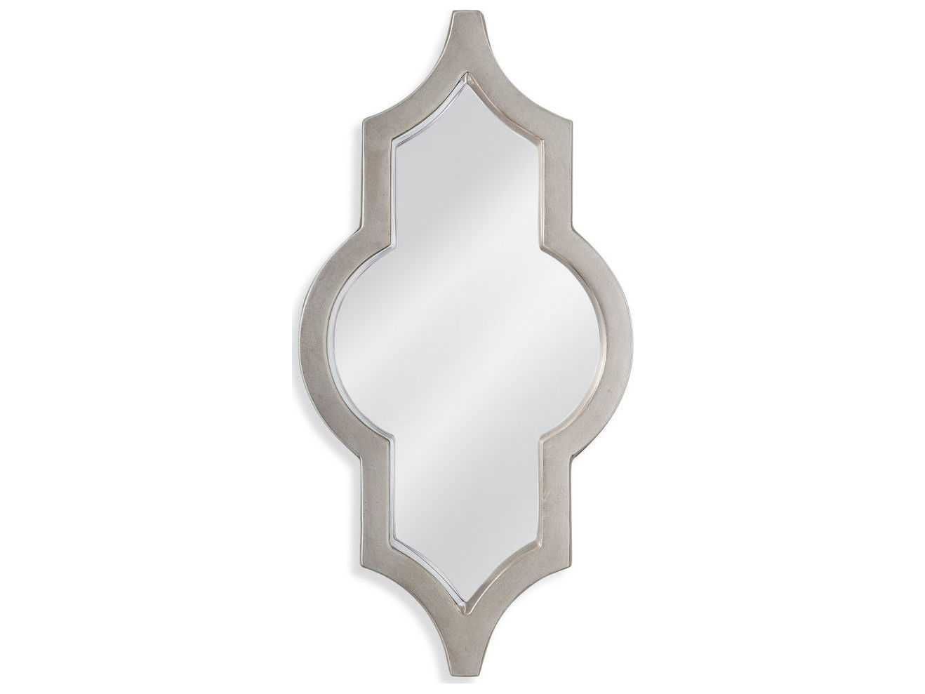 Bassett Mirror Hollywood Glam Keyhole 12'' X 24'' Silver In Padang Irregular Wood Framed Wall Mirrors (View 6 of 20)