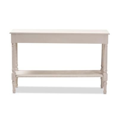 Baxton Studio Ariella Whitewashed Console Table 147 8190 Hd Pertaining To Arella Ii Modern Distressed Grey White Coffee Tables (View 15 of 25)