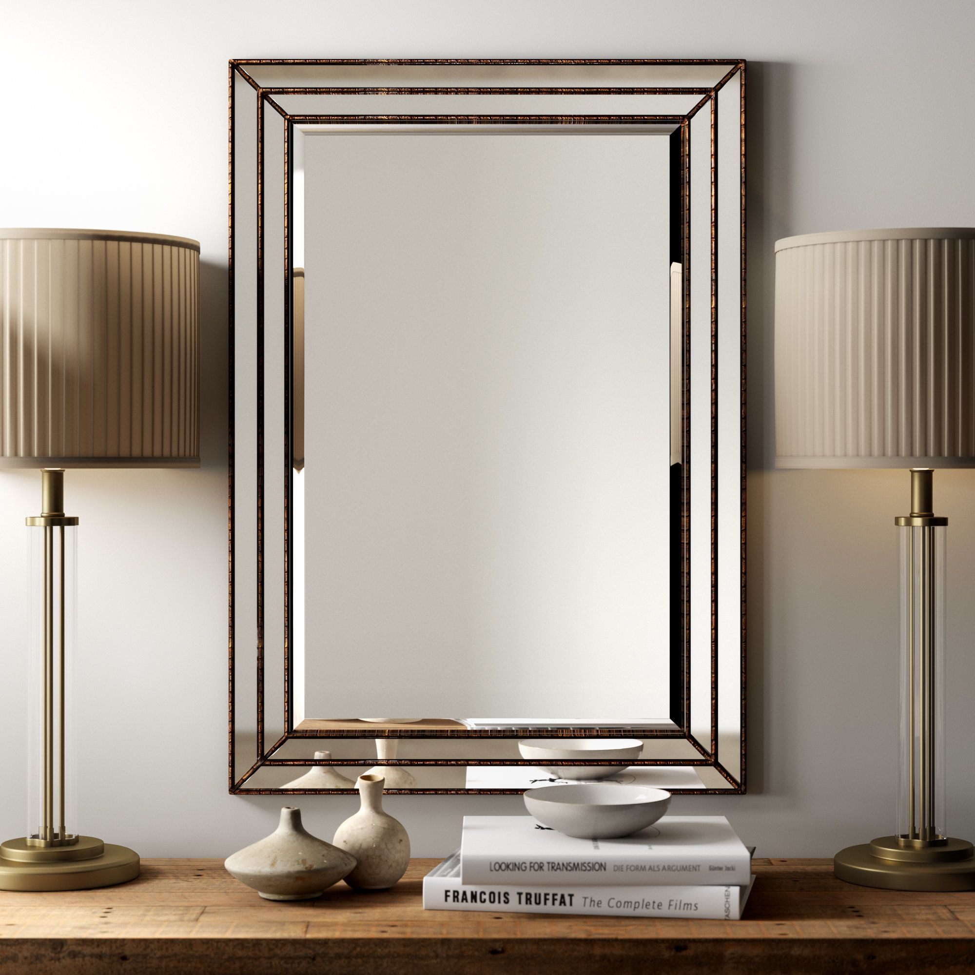 Beaded Beveled Mirror | Wayfair With Regard To Tutuala Traditional Beveled Accent Mirrors (View 13 of 20)