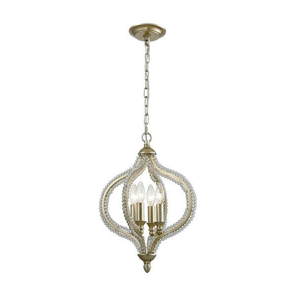 Bennington 4 Light Pendant, Aged Silver Within Bennington 4 Light Candle Style Chandeliers (View 10 of 20)