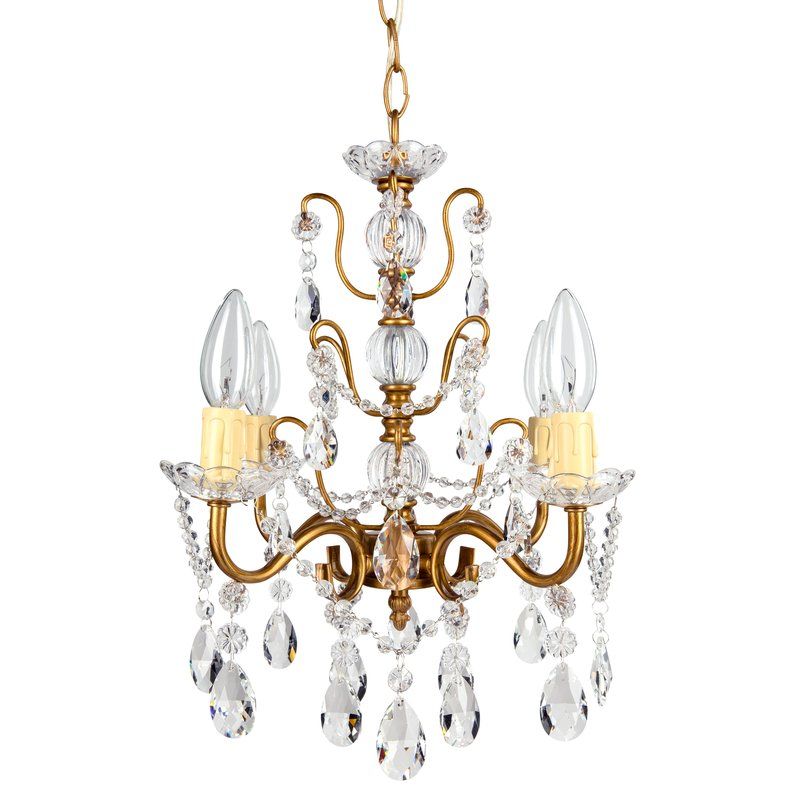 Blanchette 4 Light Candle Style Chandelier Regarding Blanchette 5 Light Candle Style Chandeliers (View 4 of 20)