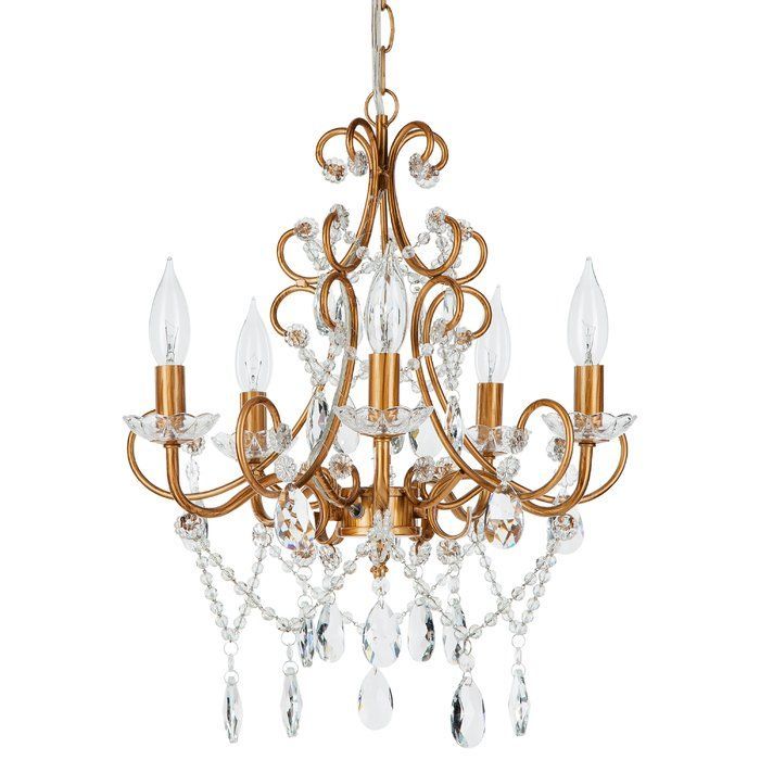 Blanchette 5 Light Candle Style Chandelier | @tinyranchhouse Inside Blanchette 5 Light Candle Style Chandeliers (View 3 of 20)