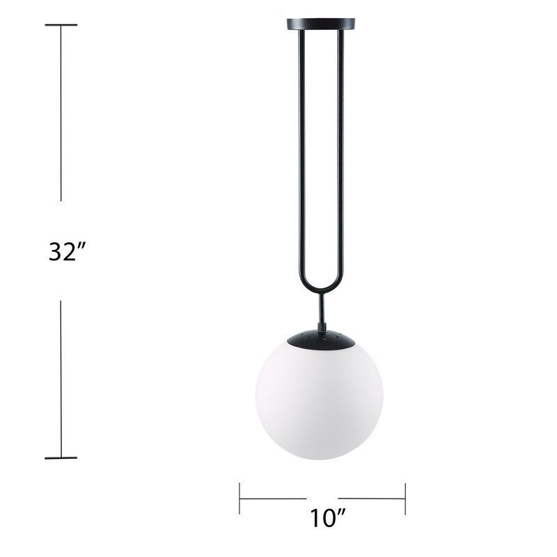 Brayden Studio Kirt 1 Light Globe Pendant | Wayfair Pertaining To Bautista 1 Light Single Globe Pendants (View 24 of 25)